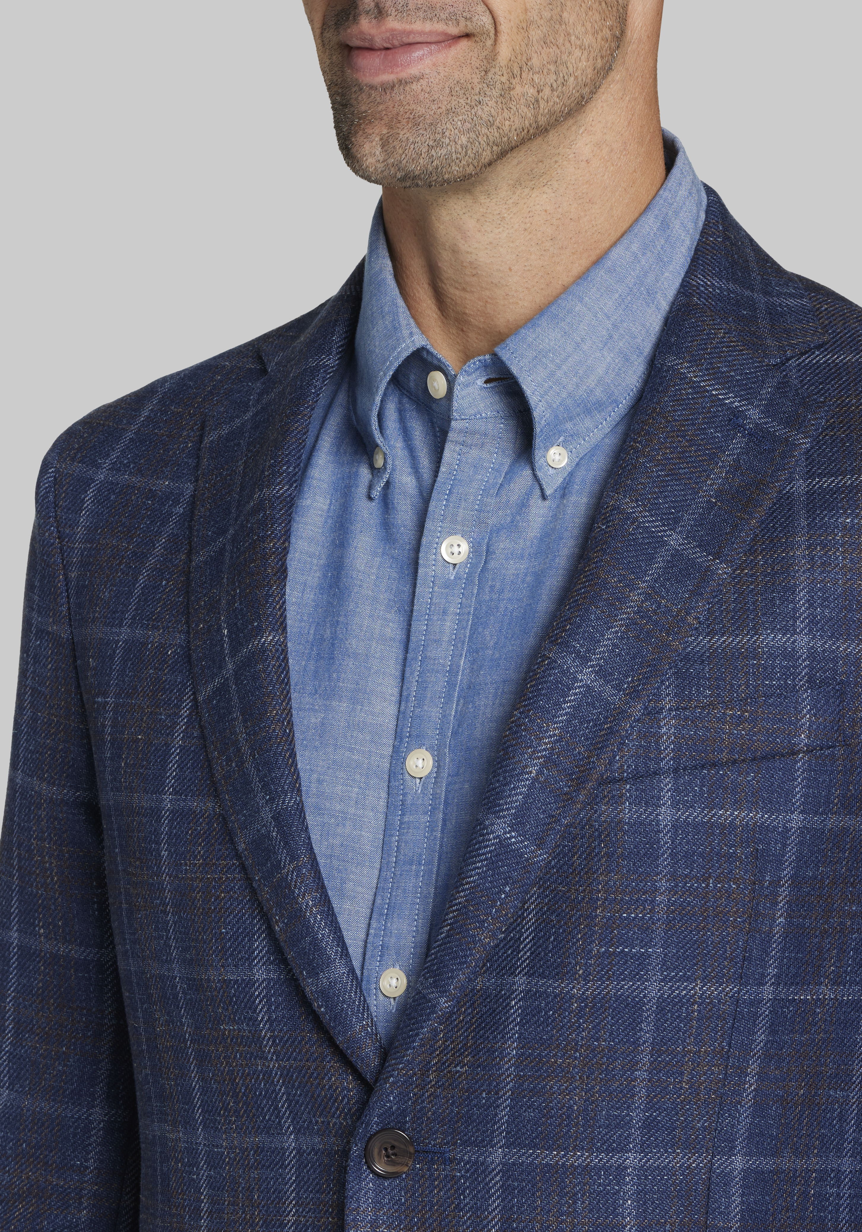 Reserve Collection Tailored Fit Plaid Sportcoat CLEARANCE