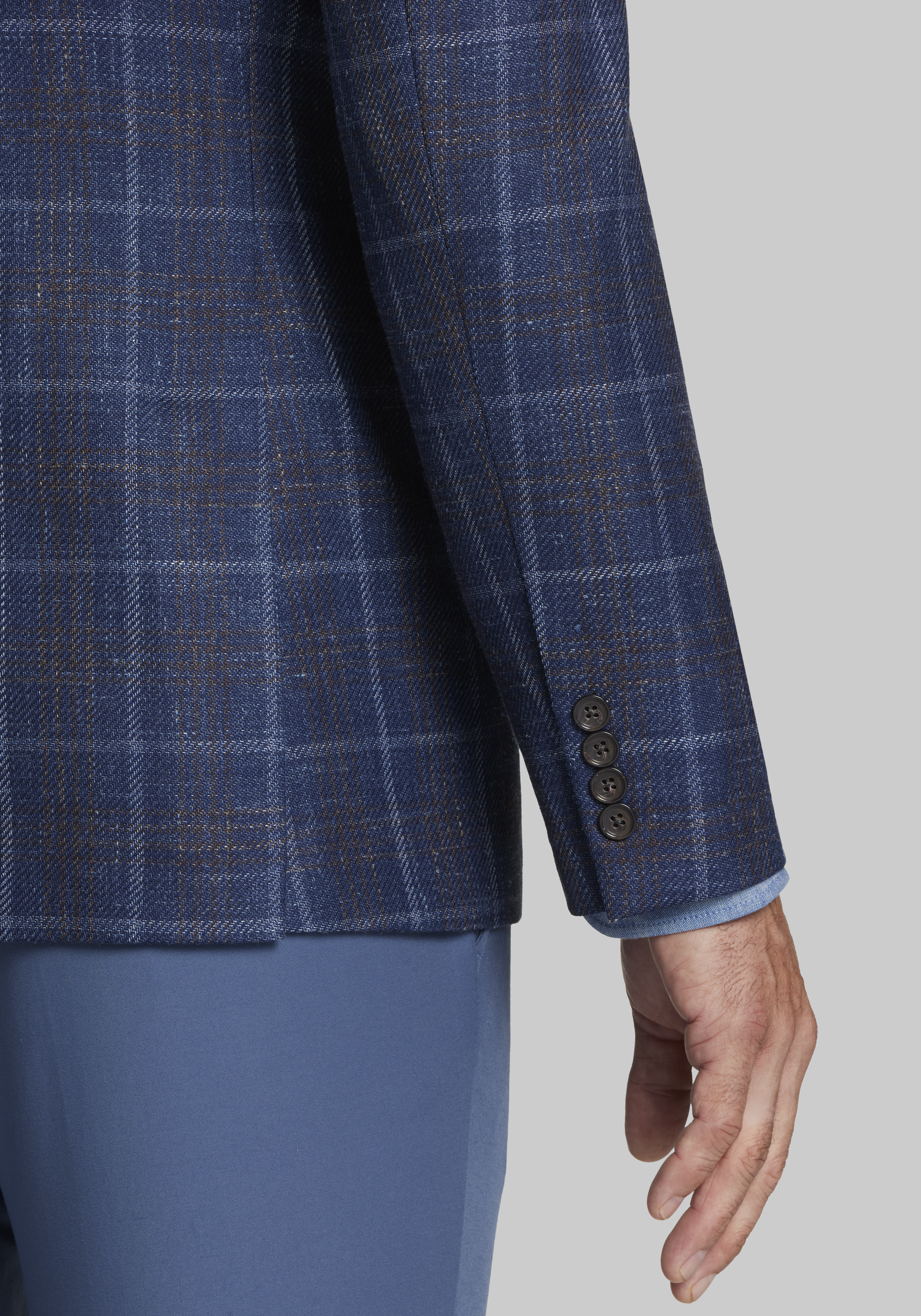 Reserve Collection Tailored Fit Plaid Sportcoat CLEARANCE