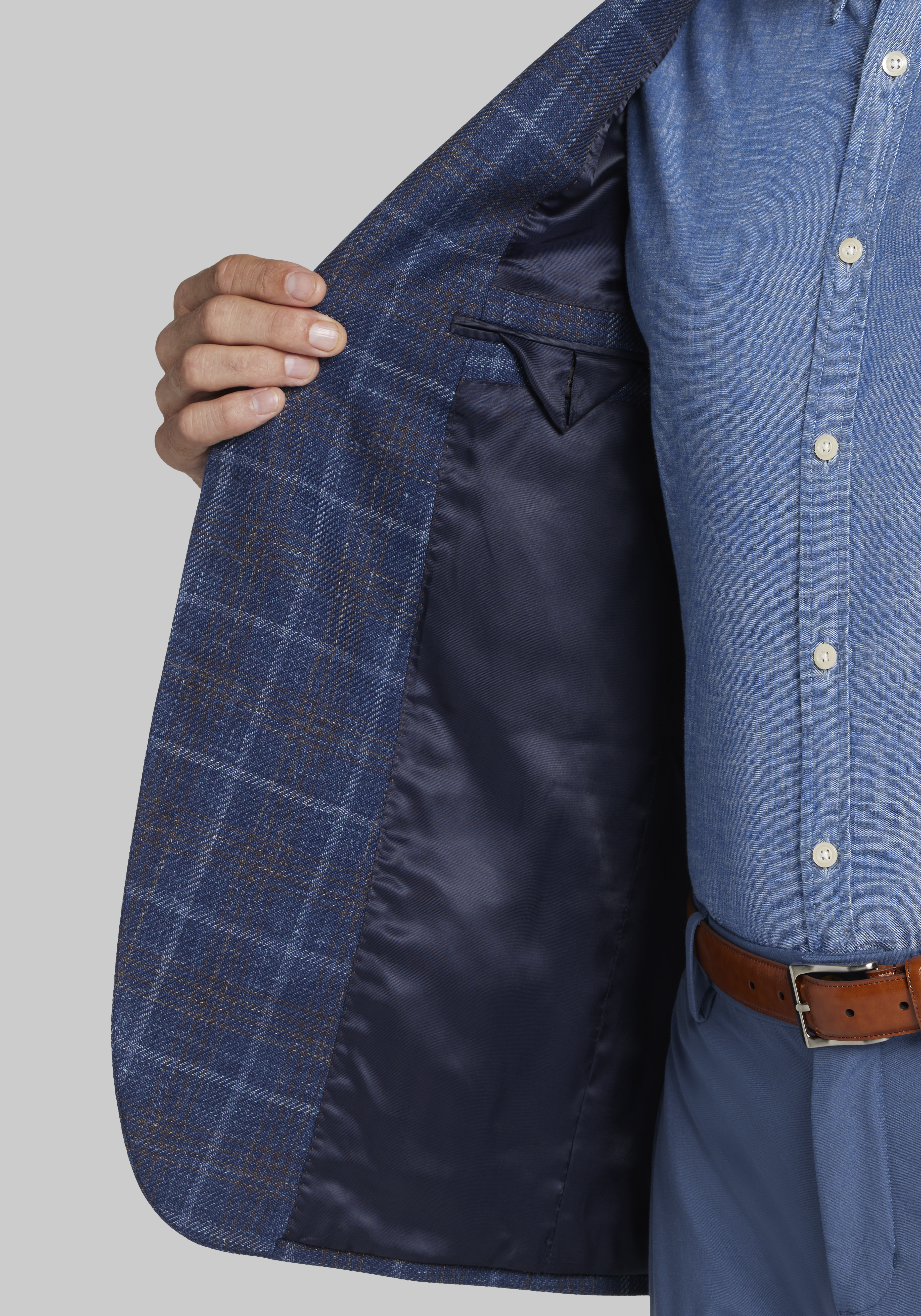 Reserve Collection Tailored Fit Plaid Sportcoat CLEARANCE