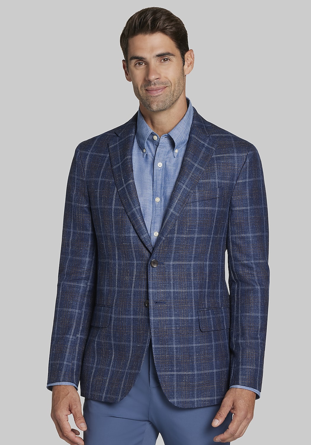 Reserve Collection Tailored Fit Plaid Sportcoat CLEARANCE