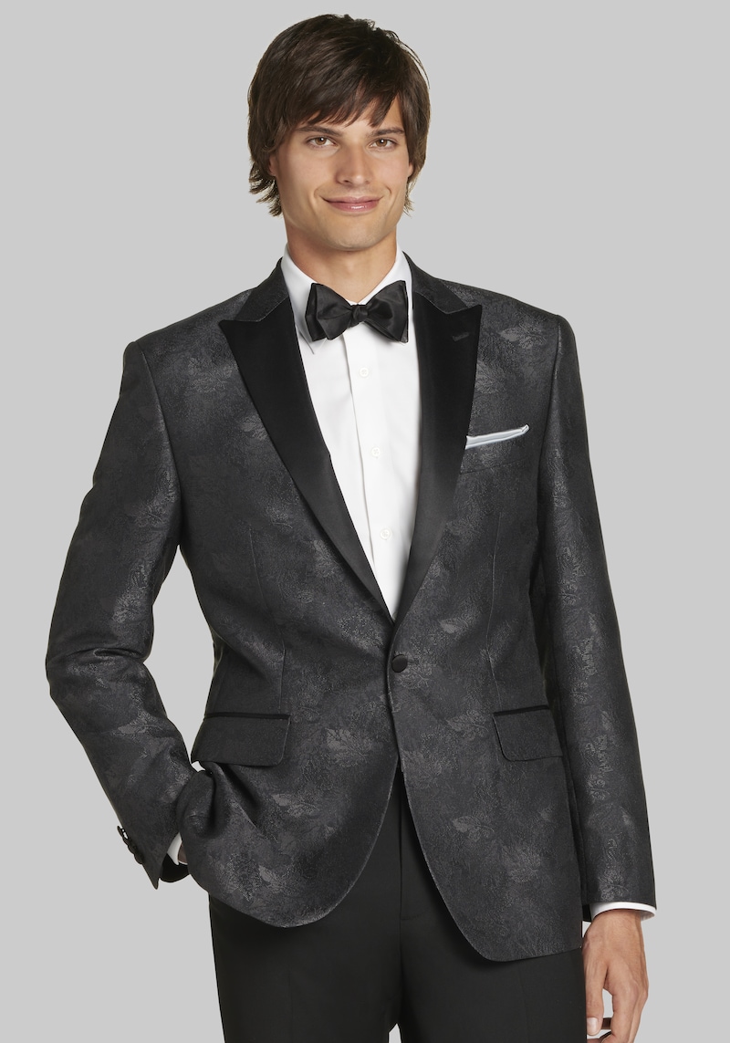 Men's Jos. A. Bank Tailored fit Jacquard Dinner Jacket at Jos. A. Bank, Grey, Size 43 Regular