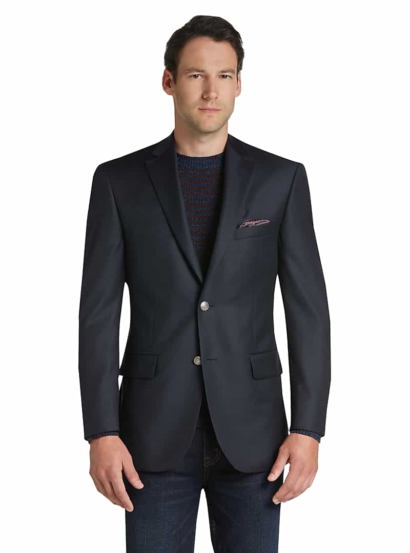 Reserve Collection Two-Button Tailored Fit Blazer (Various Sizes in Navy)