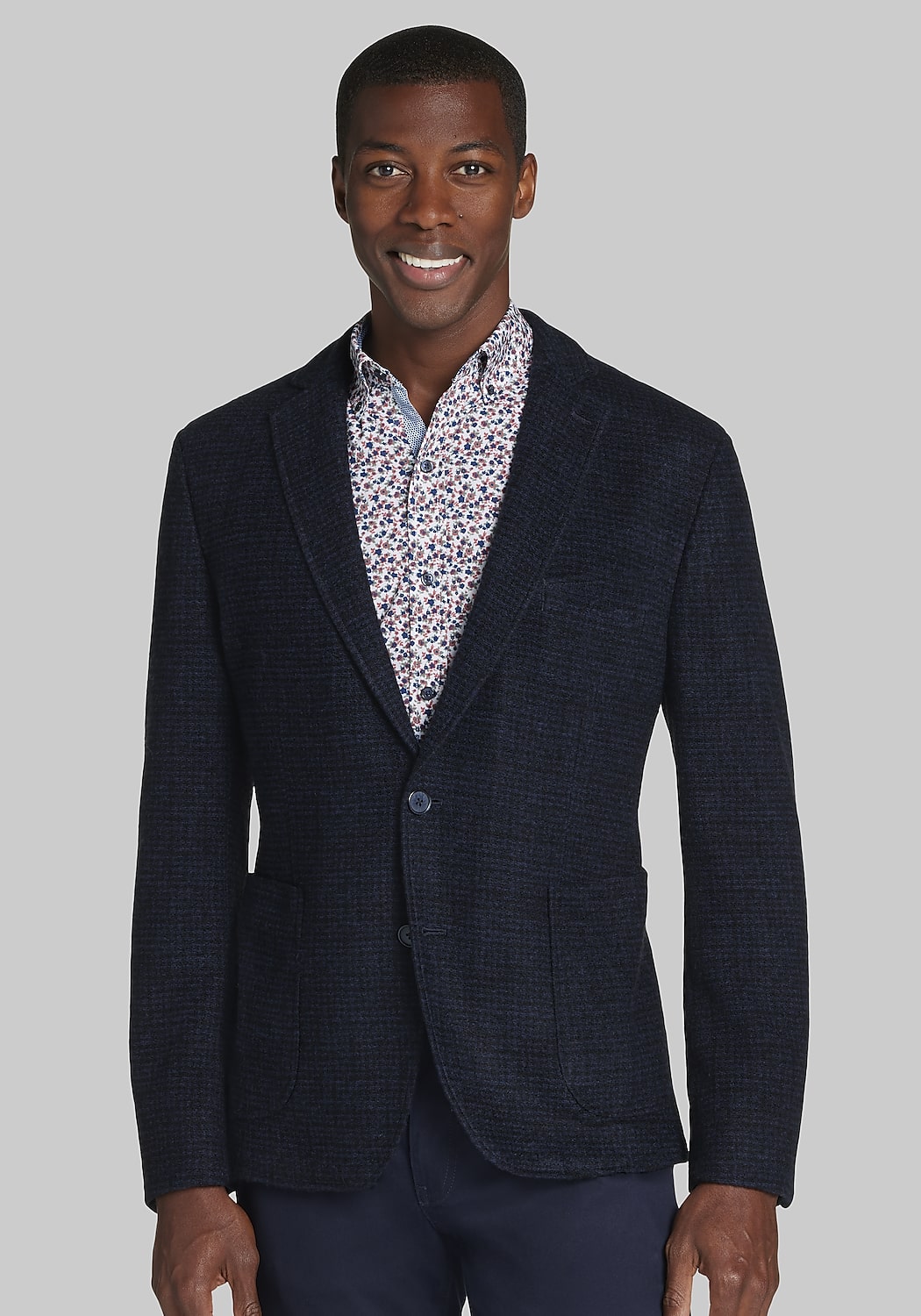 Traveler&reg; Collection Slim Fit Patterned Knit Sportcoat CLEARANCE