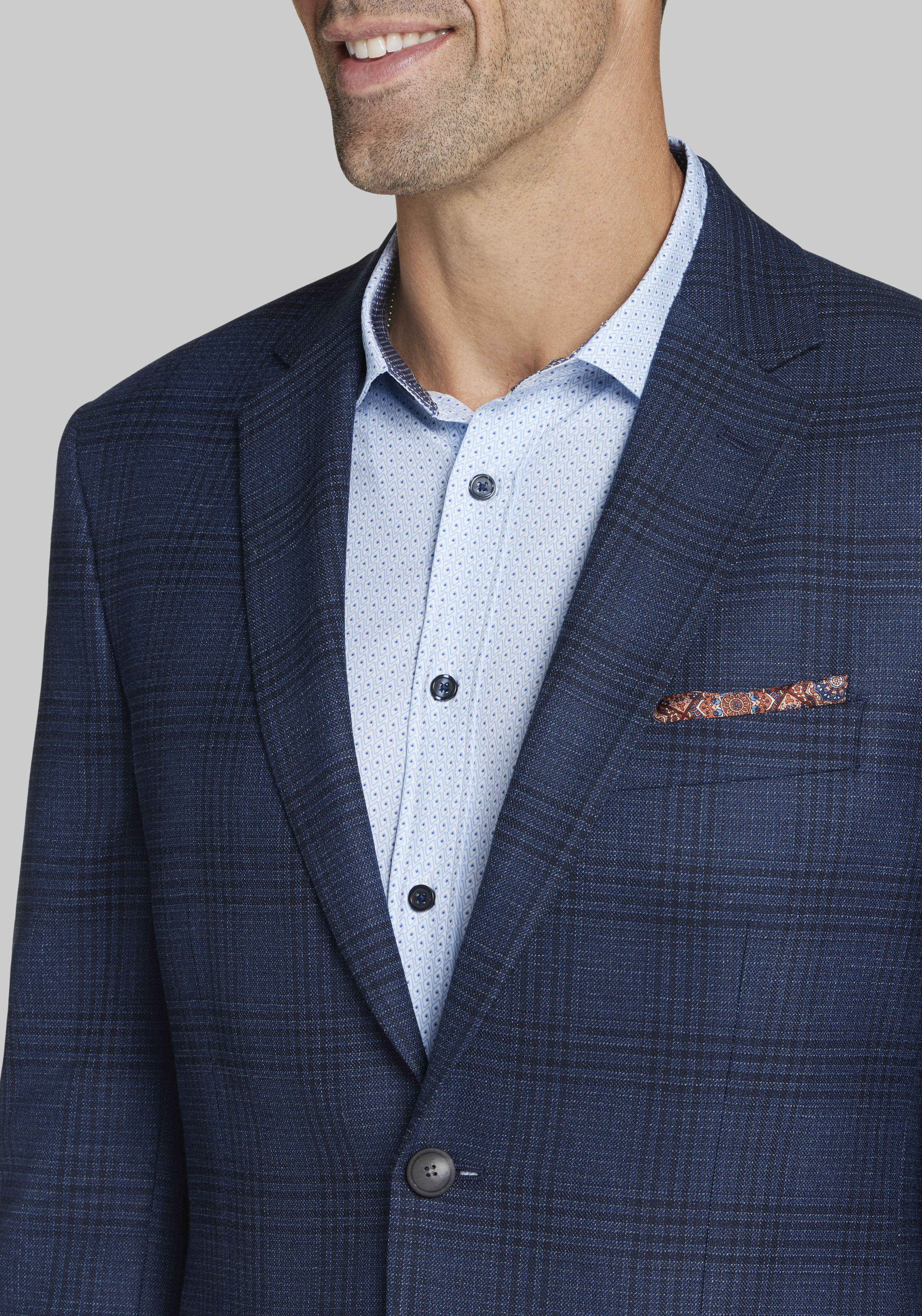 Traveler Performance Collection Traditional Fit Tonal Plaid Sportcoat