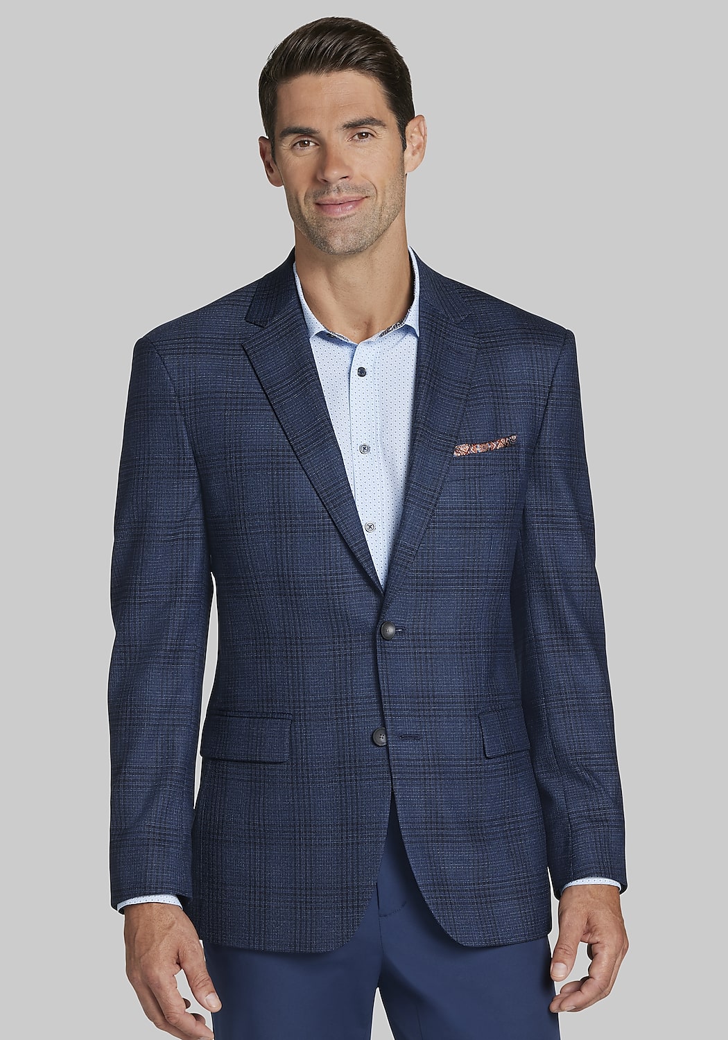 Traveler Performance Collection Traditional Fit Tonal Plaid Sportcoat CLEARANCE
