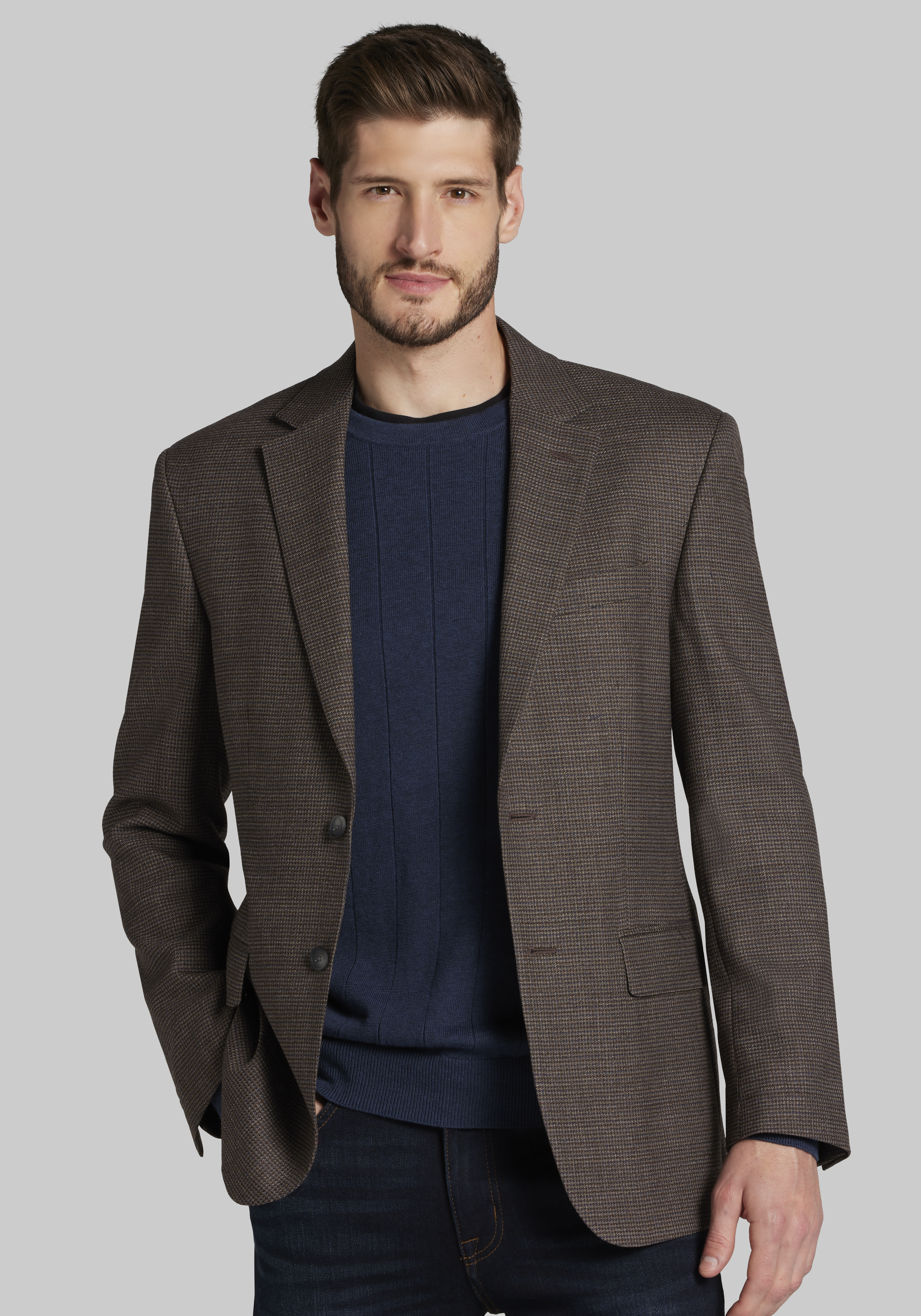 Traveler Collection Tailored Fit Check Sportcoat - Traveler