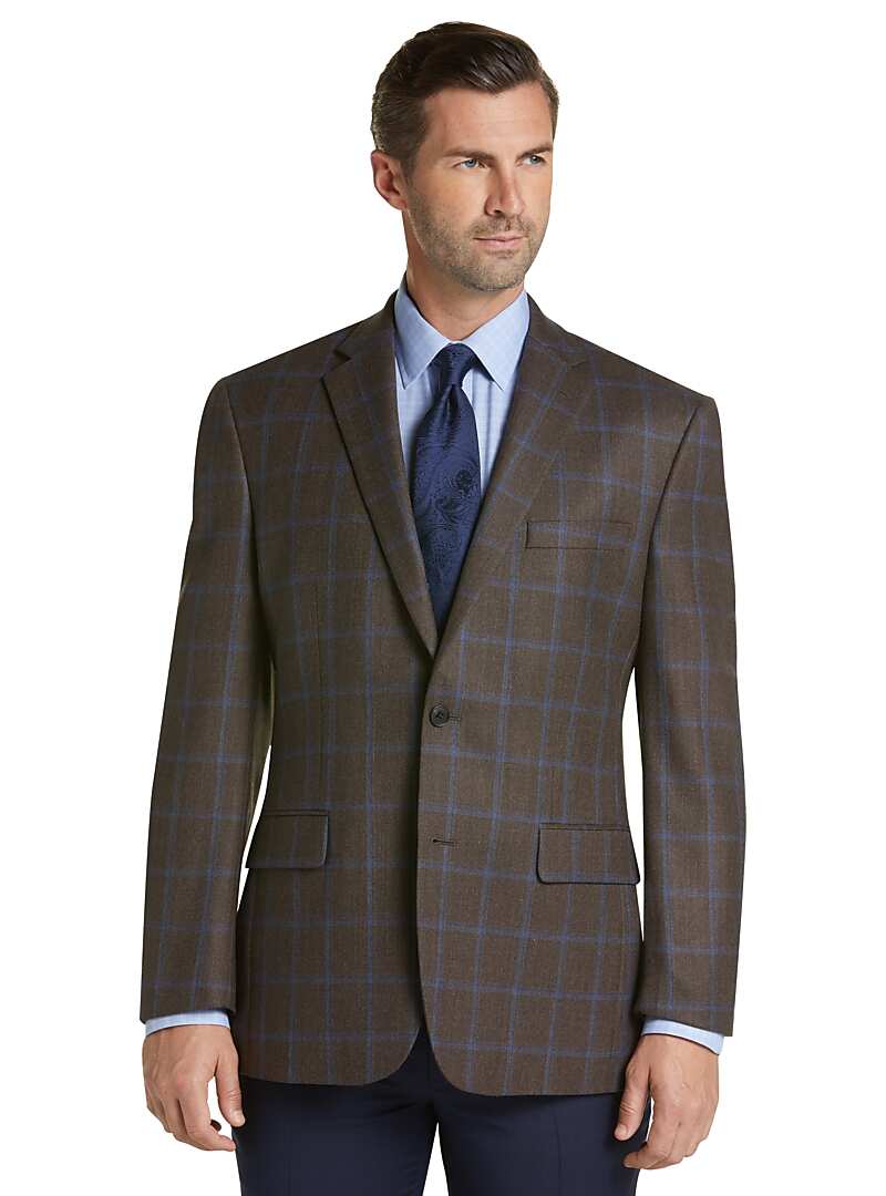 Traveler Collection Traditional Fit Windowpane Sportcoat CLEARANCE ...