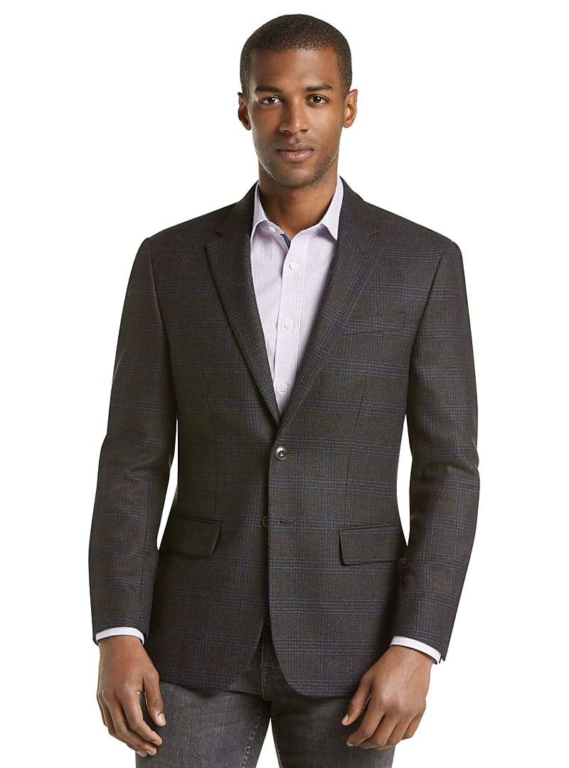 1905 Collection Tailored Fit Plaid Sportcoat with brrr?® comfort ...