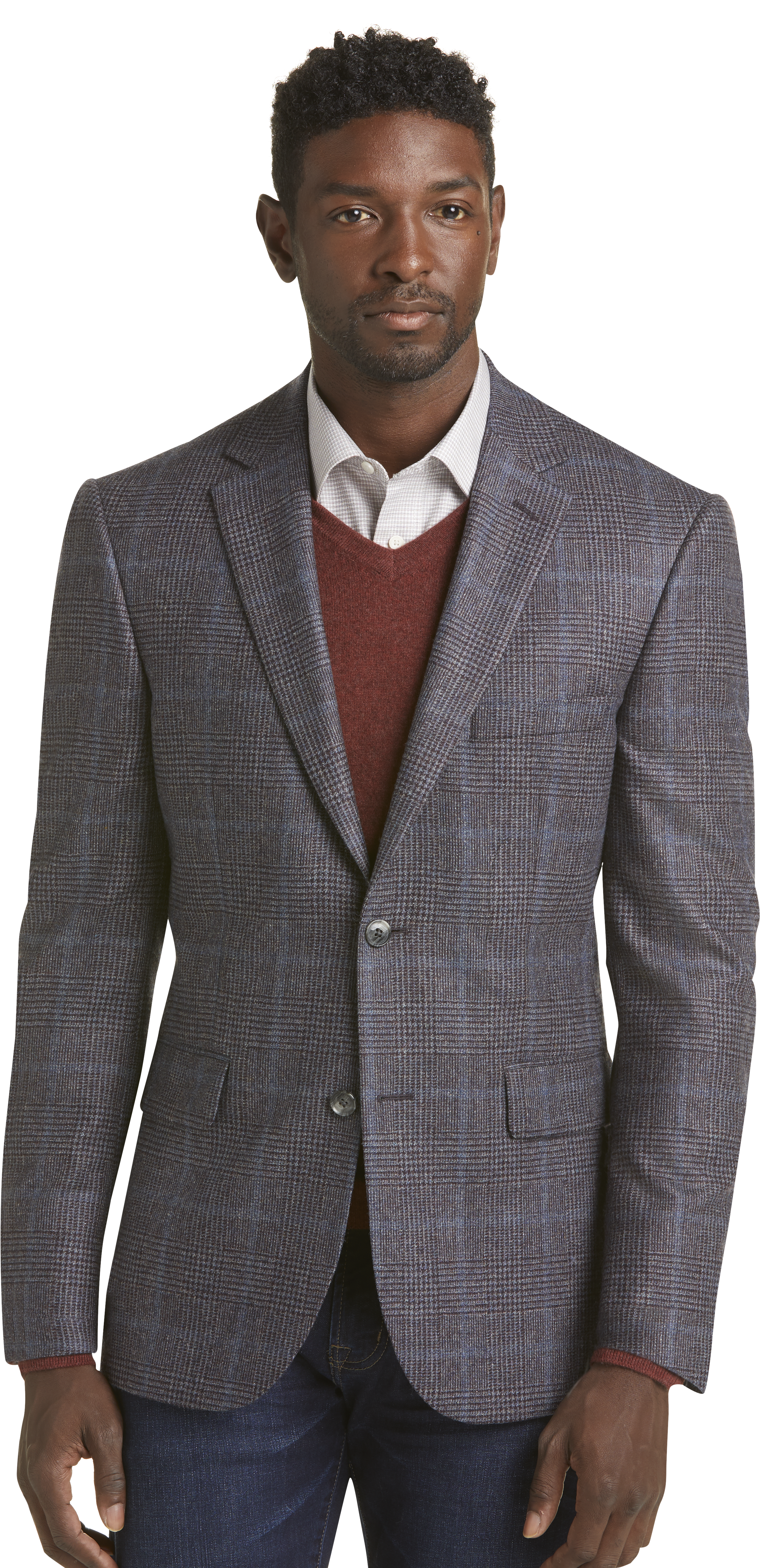 1905 Collection Tailored Fit Glen Plaid Sportcoat with brrr°® comfort ...