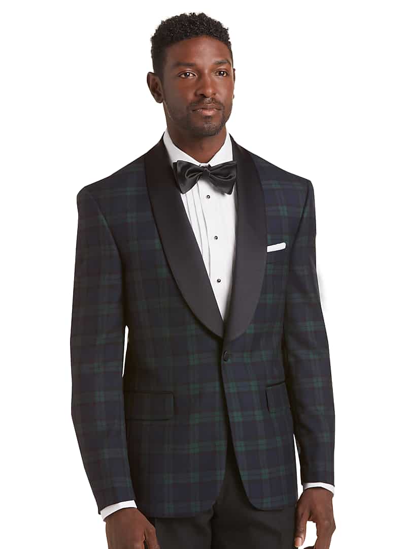 Jos. A. Bank Tailored Fit Plaid Tuxedo Dinner Jacket CLEARANCE - All ...