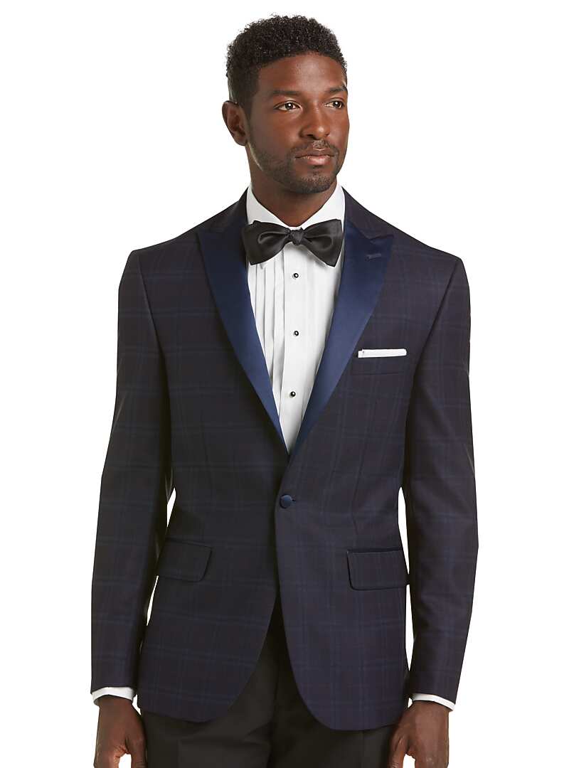 Jos. A. Bank Tailored Fit Plaid Tuxedo Dinner Jacket CLEARANCE All