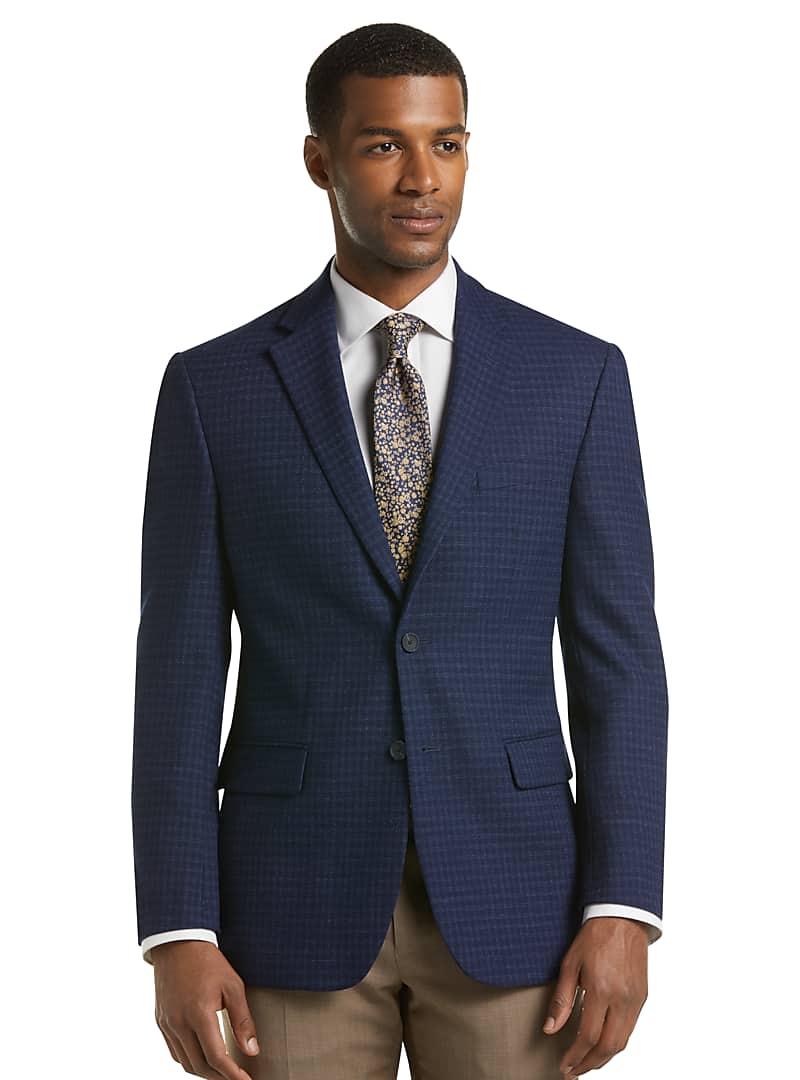 Travel Tech Collection Tailored Fit Check Sportcoat - Big & Tall ...