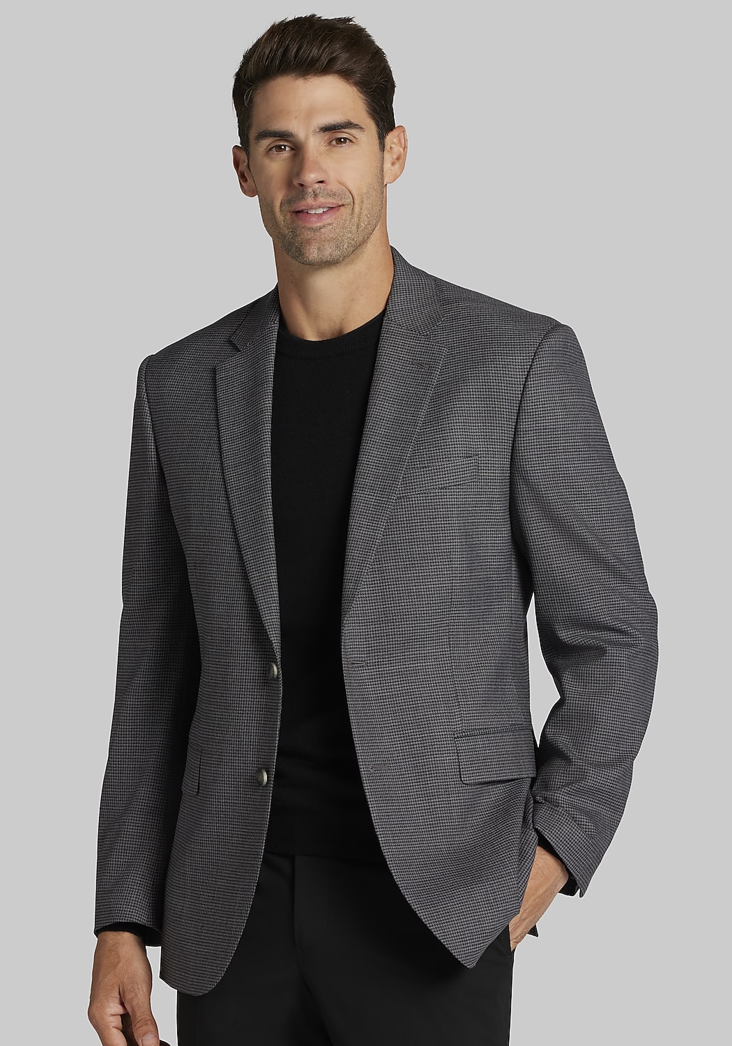 Traveler Collection Traditional Fit Check Sportcoat - Big & Tall CLEARANCE