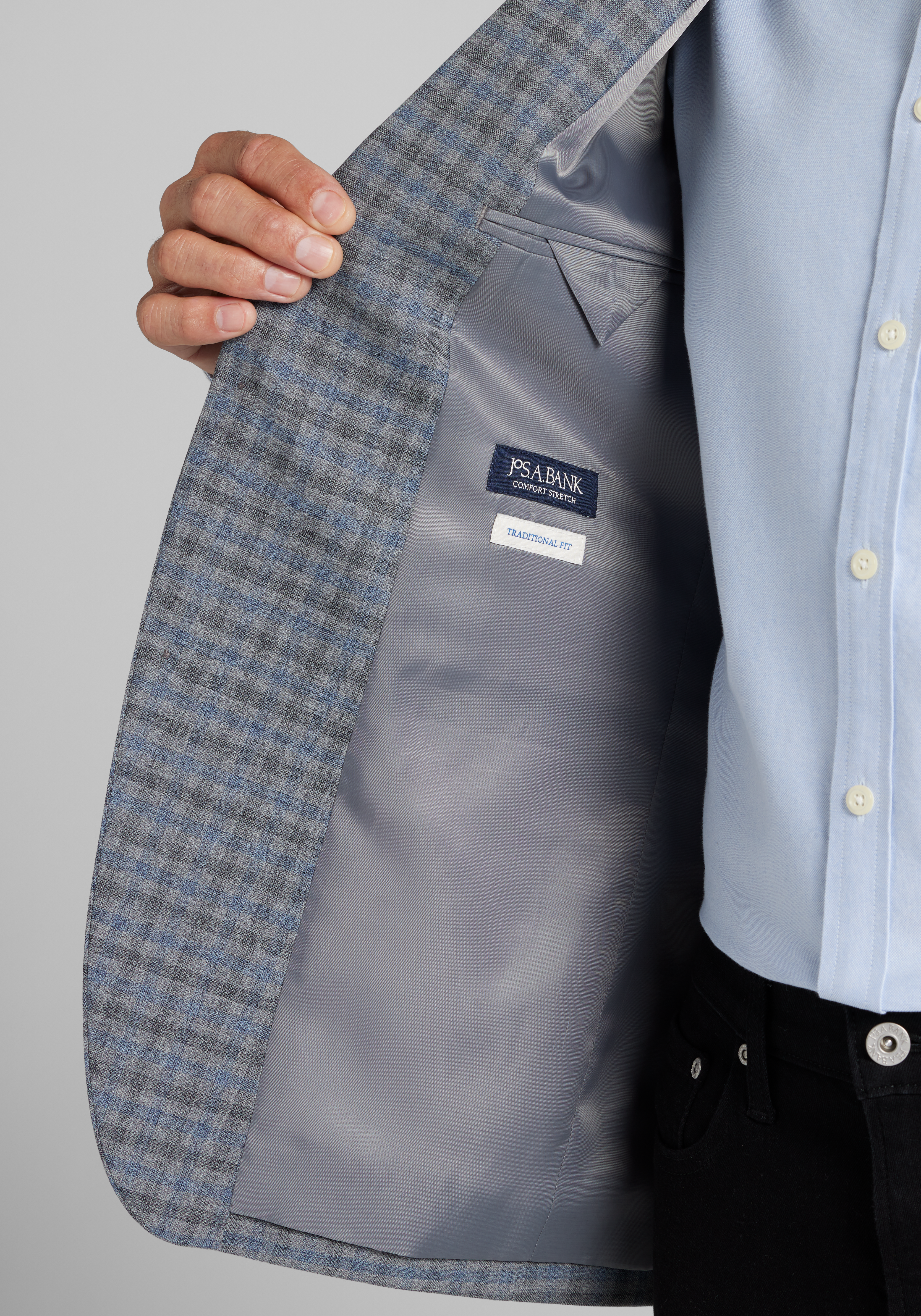 Jos. A. Bank Traditional Fit Comfort Stretch Plaid Sportcoat - Big & Tall CLEARANCE