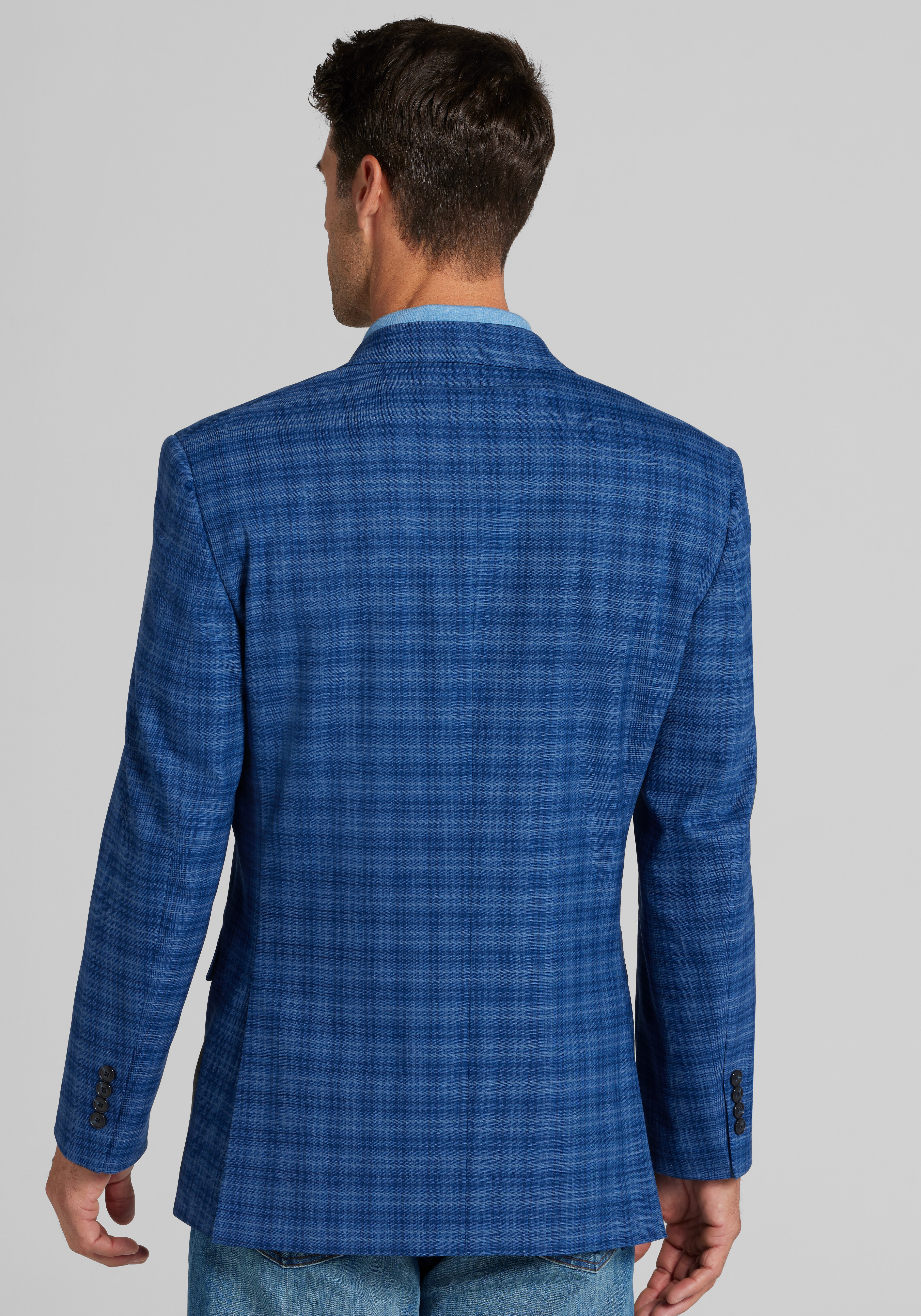 Jos. A. Bank Traditional Fit Plaid Comfort Stretch Sportcoat - Big & Tall CLEARANCE