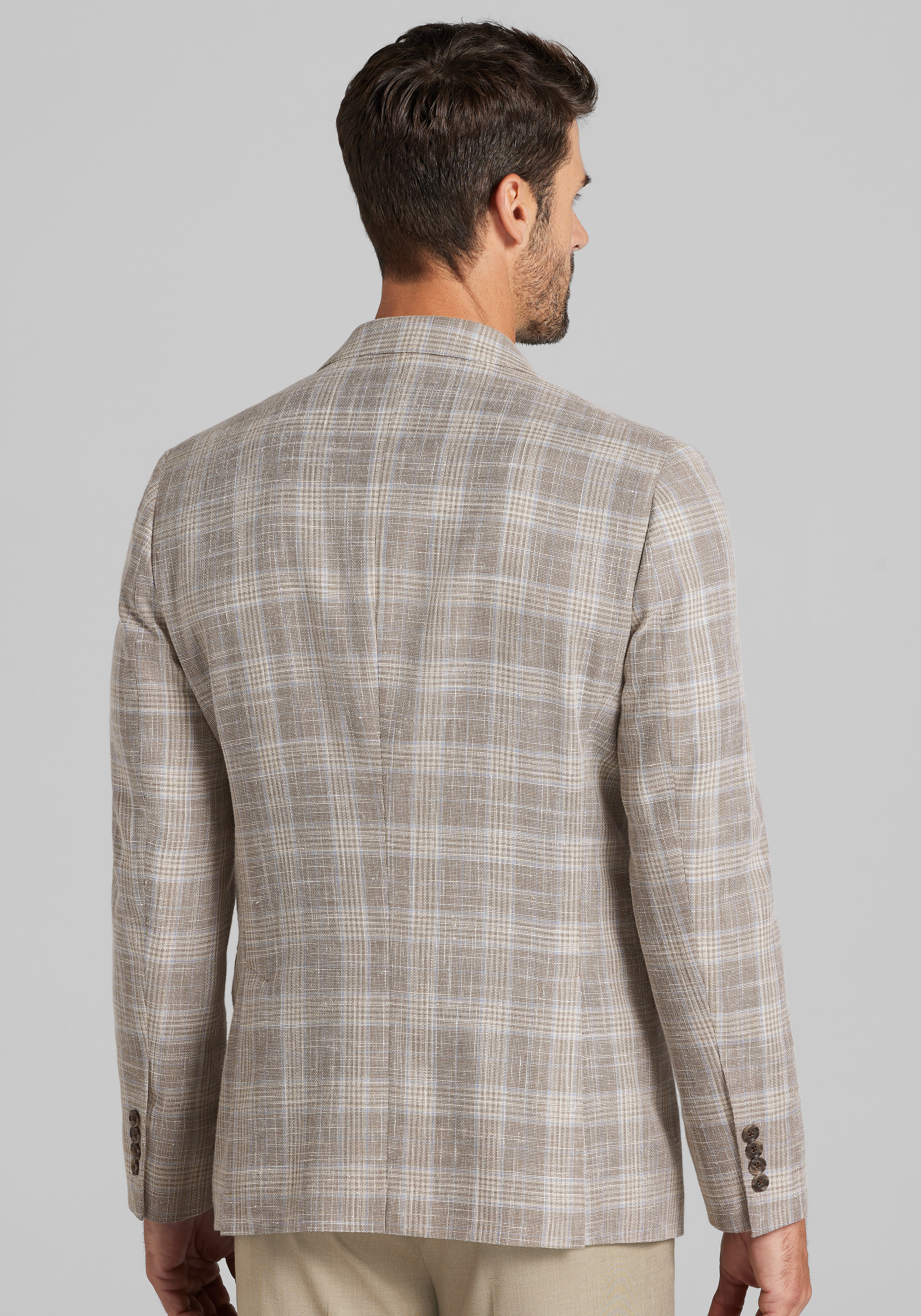 Reserve Collection Tailored Fit Plaid Sportcoat