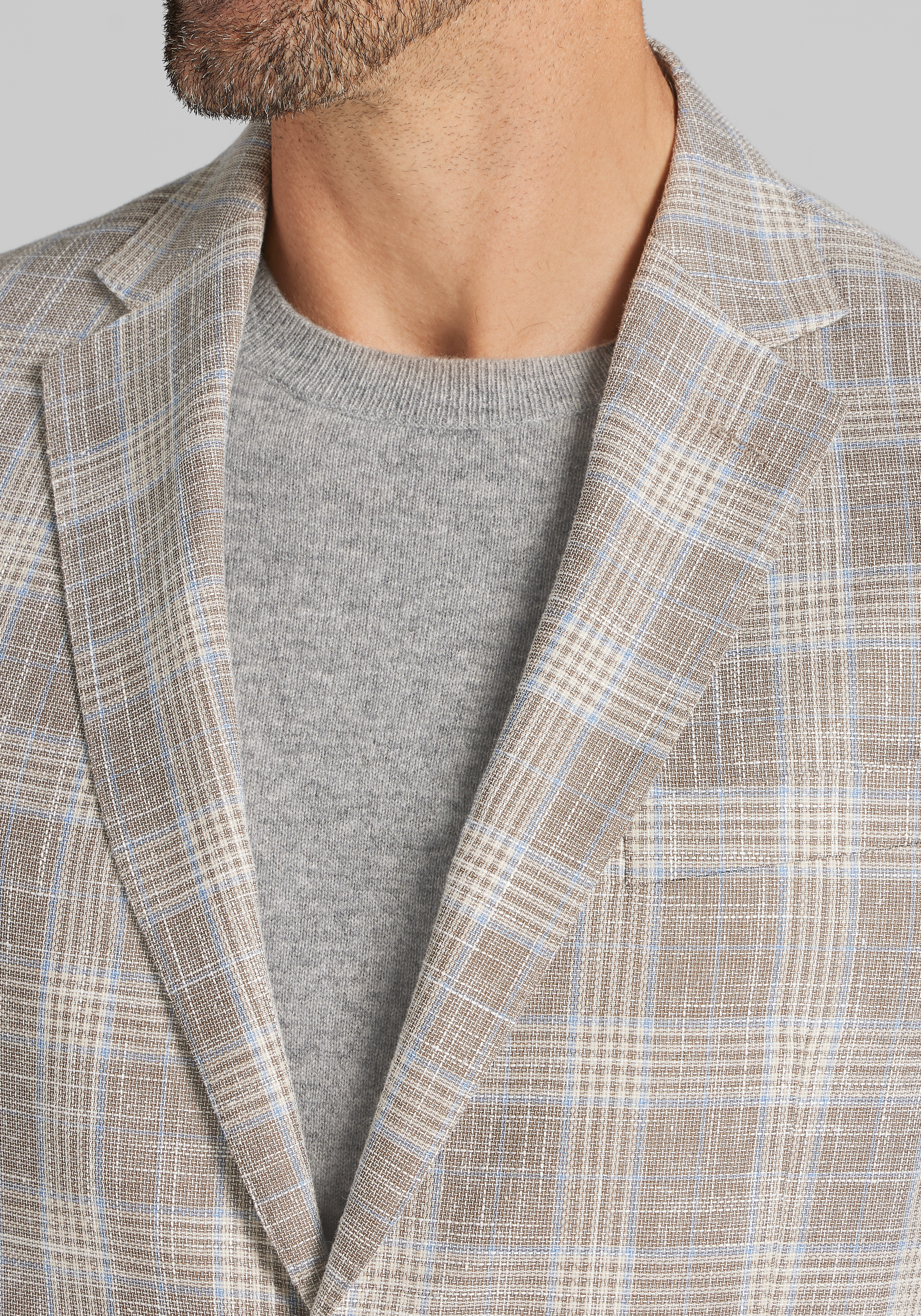 Reserve Collection Tailored Fit Plaid Sportcoat