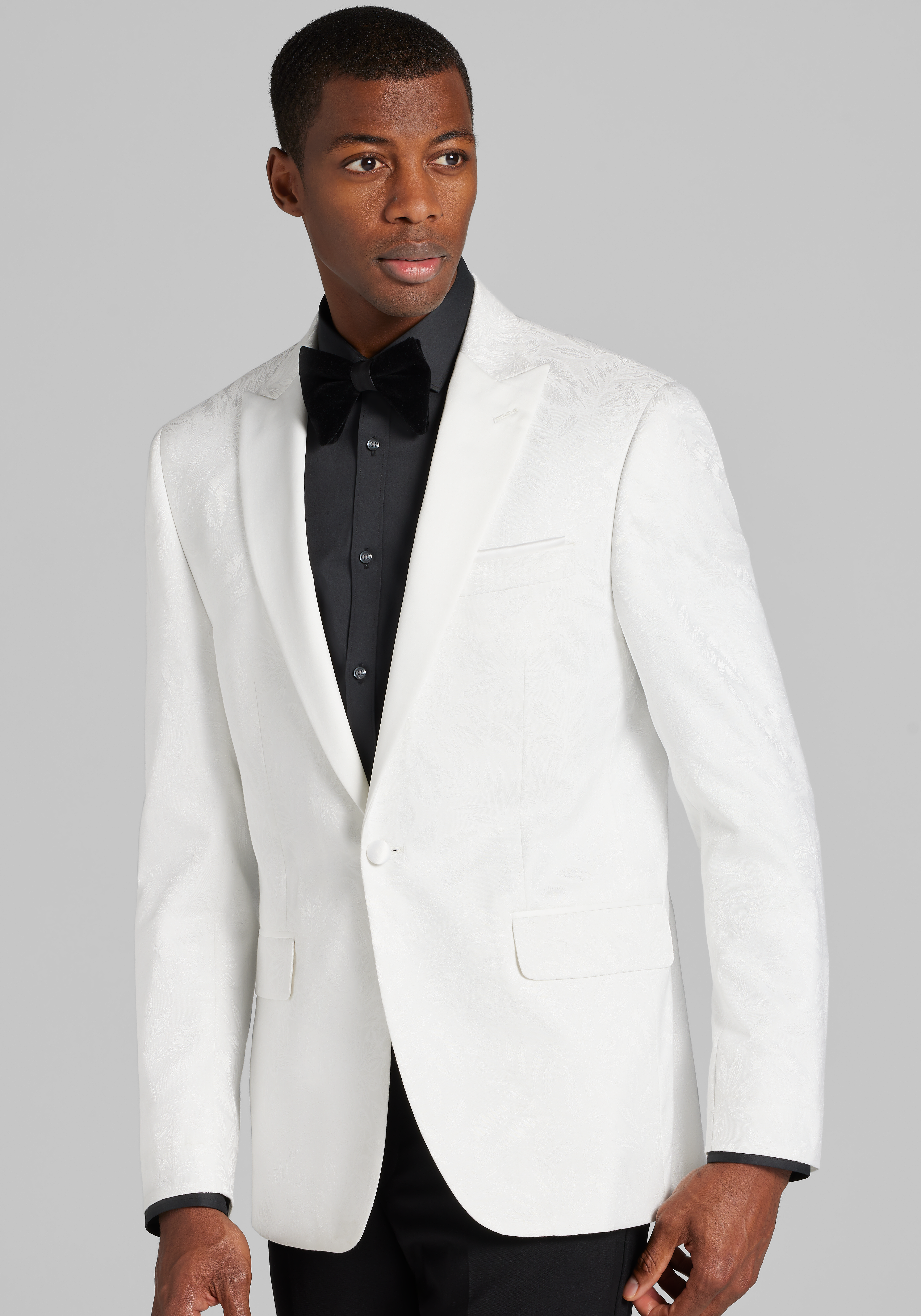 Men's Sportcoats, Jos. A. Bank Tailored Fit White Palm Dinner Jacket - Jos A Bank