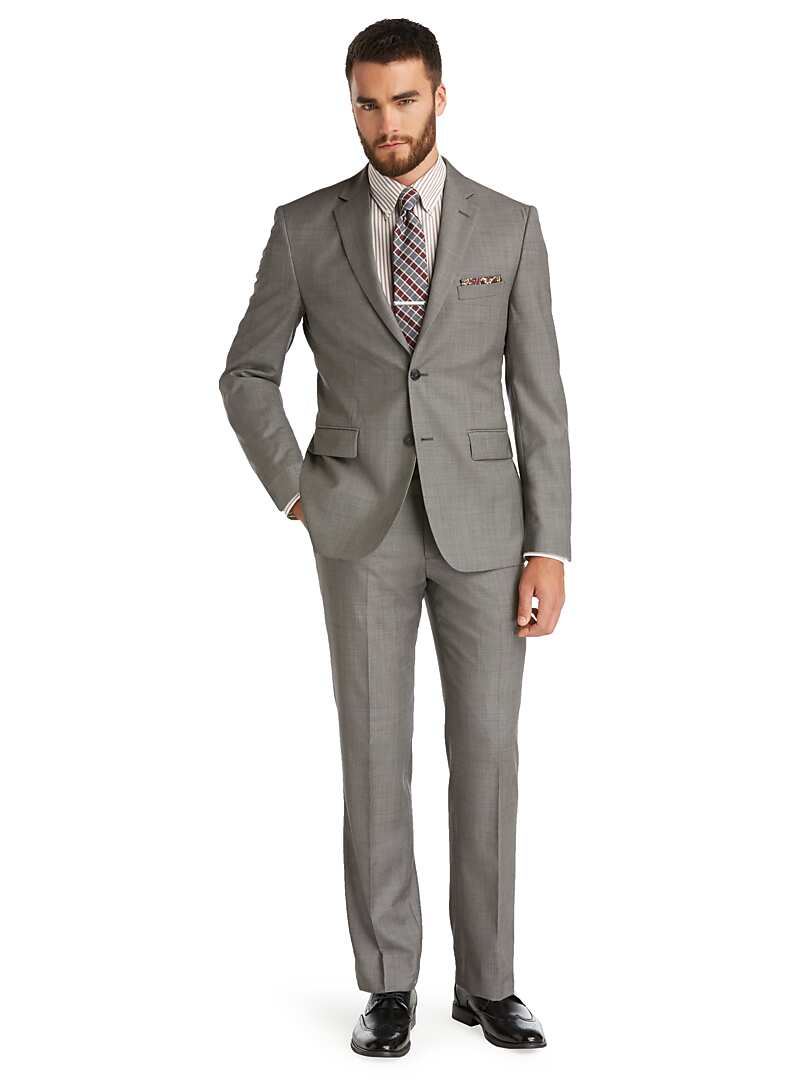 Traveler Tailored Fit Sharkskin Suit - Big & Tall CLEARANCE - All ...