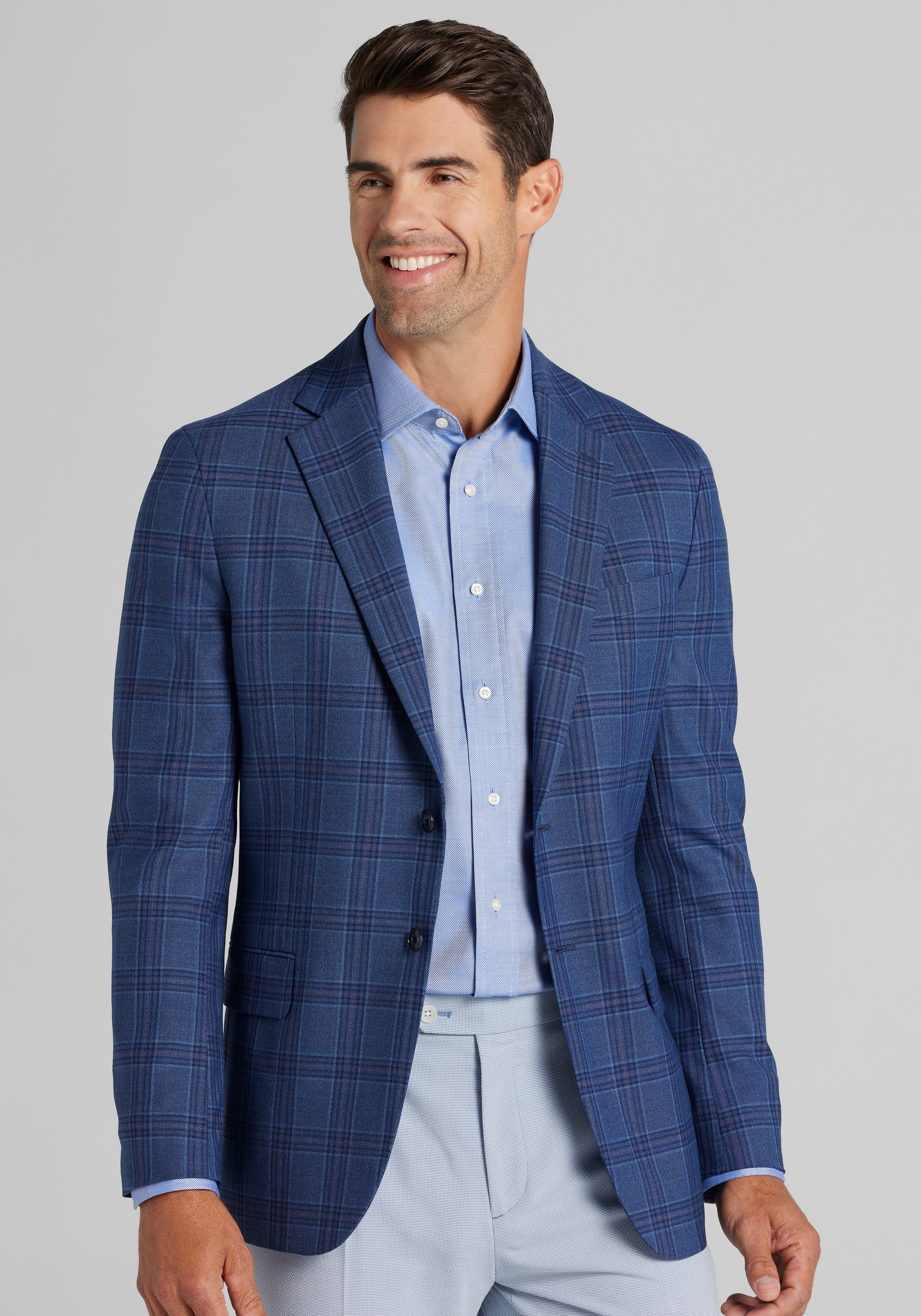 Men's Sportcoats, Jos A. Bank Comfort Stretch Tailored Fit Plaid Sportcoat - Jos A Bank