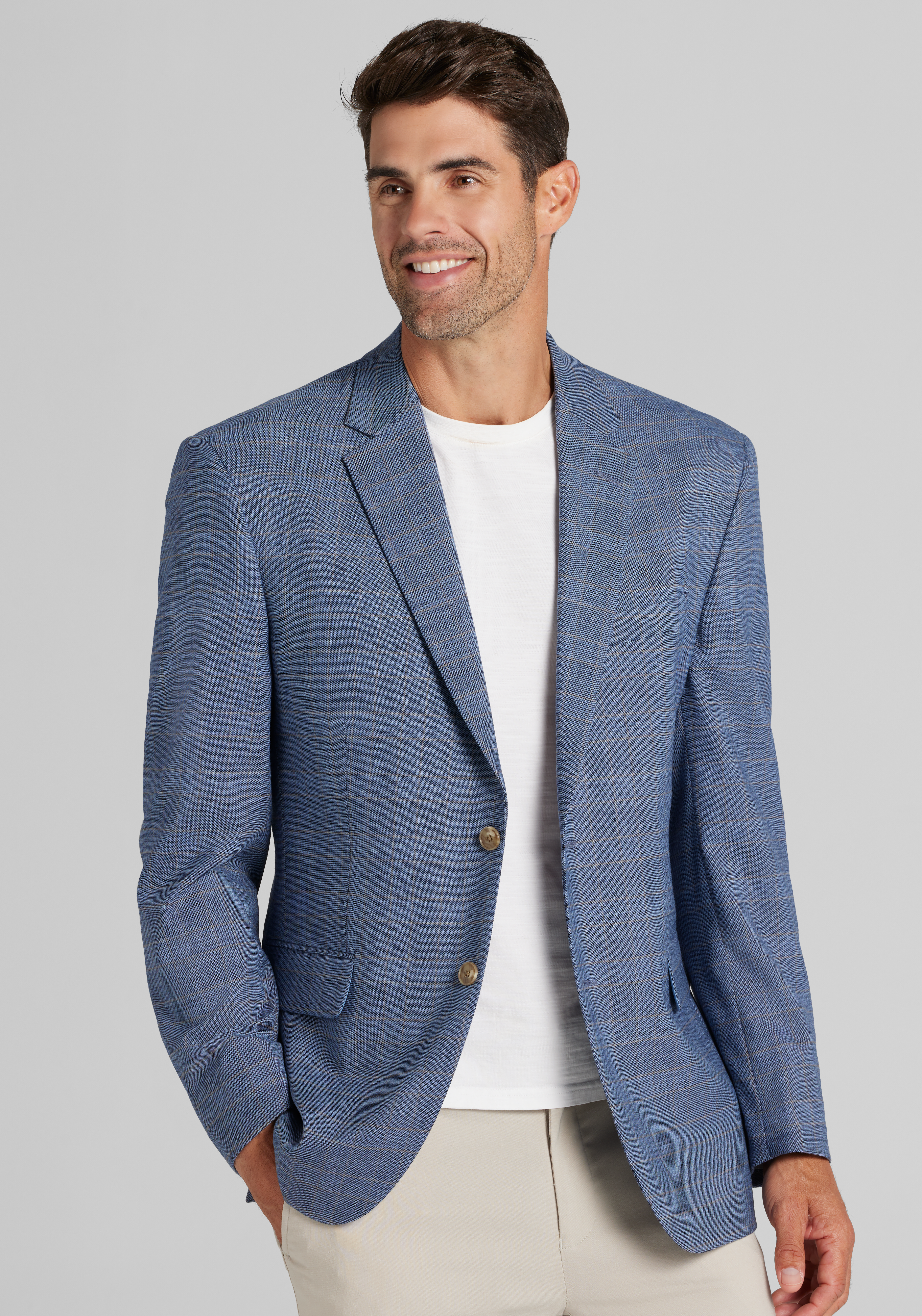 Men's Sportcoats, Jos. A. Bank Comfort Stretch Traditional Fit Plaid Sportcoat - Jos A Bank