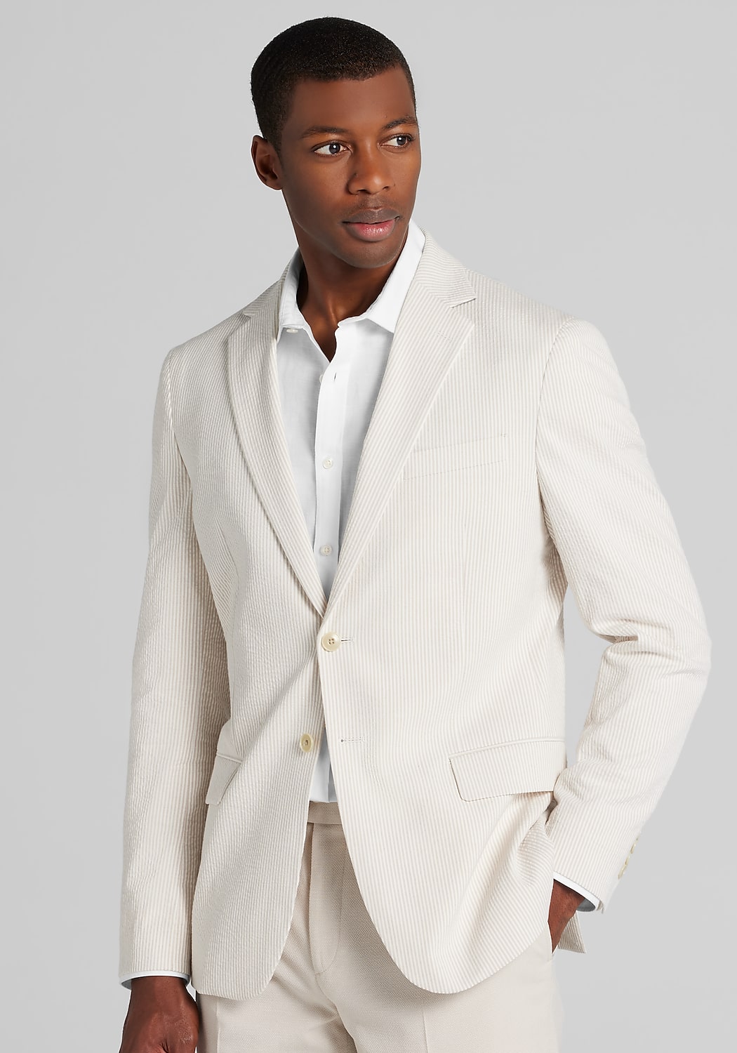 Jos. A. Bank Comfort Stretch Tailored Fit Seersucker Sportcoat CLEARANCE