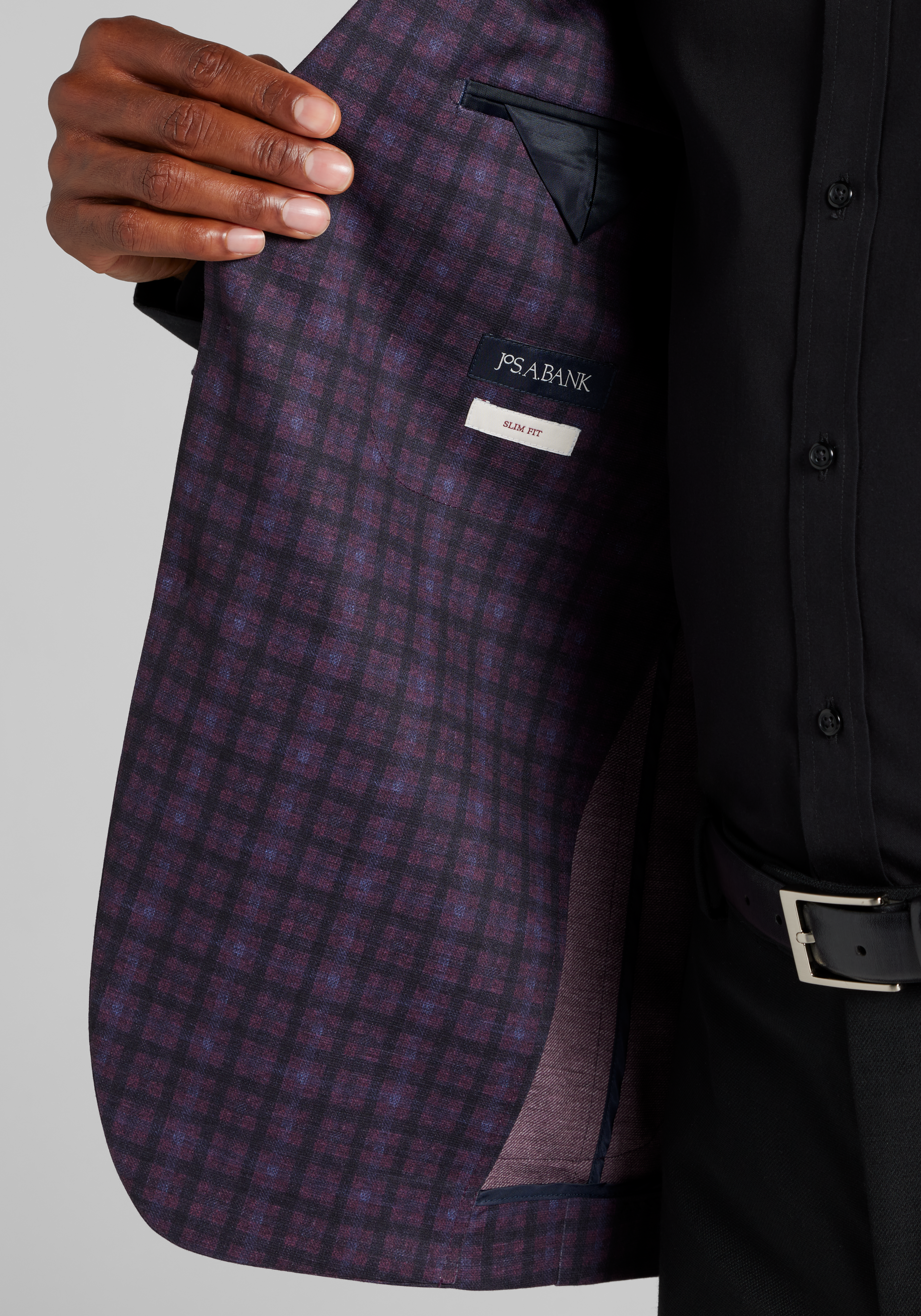 Jos. A. Bank Comfort Stretch Slim Fit Plaid Knit Sportcoat CLEARANCE