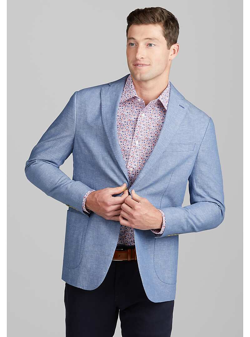 Jos. A. Bank Men's 1905 Collection Tailored Fit Chambray Sportcoat