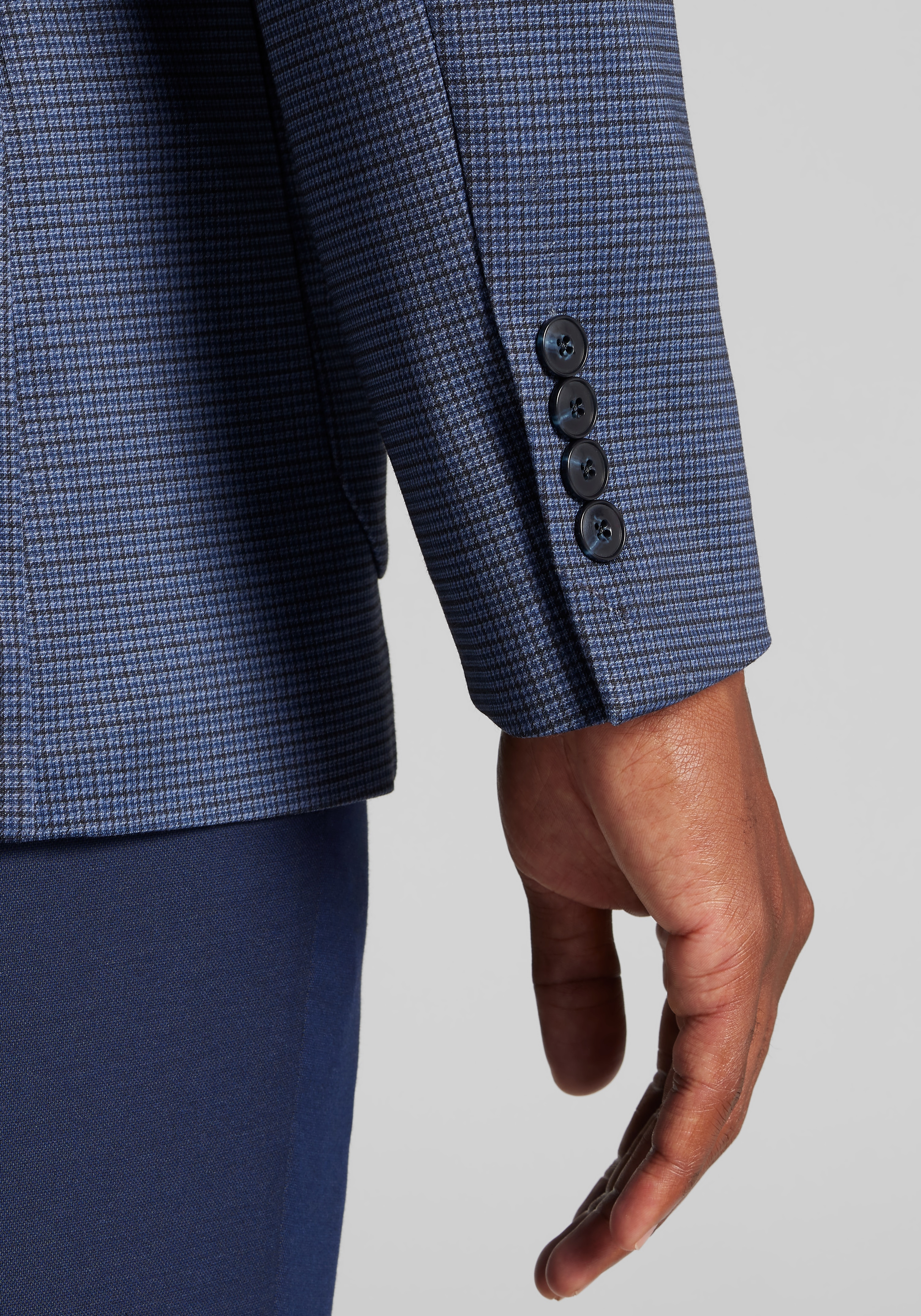 Jos. A. Bank Comfort Stretch Tailored Fit Check Knit Sportcoat