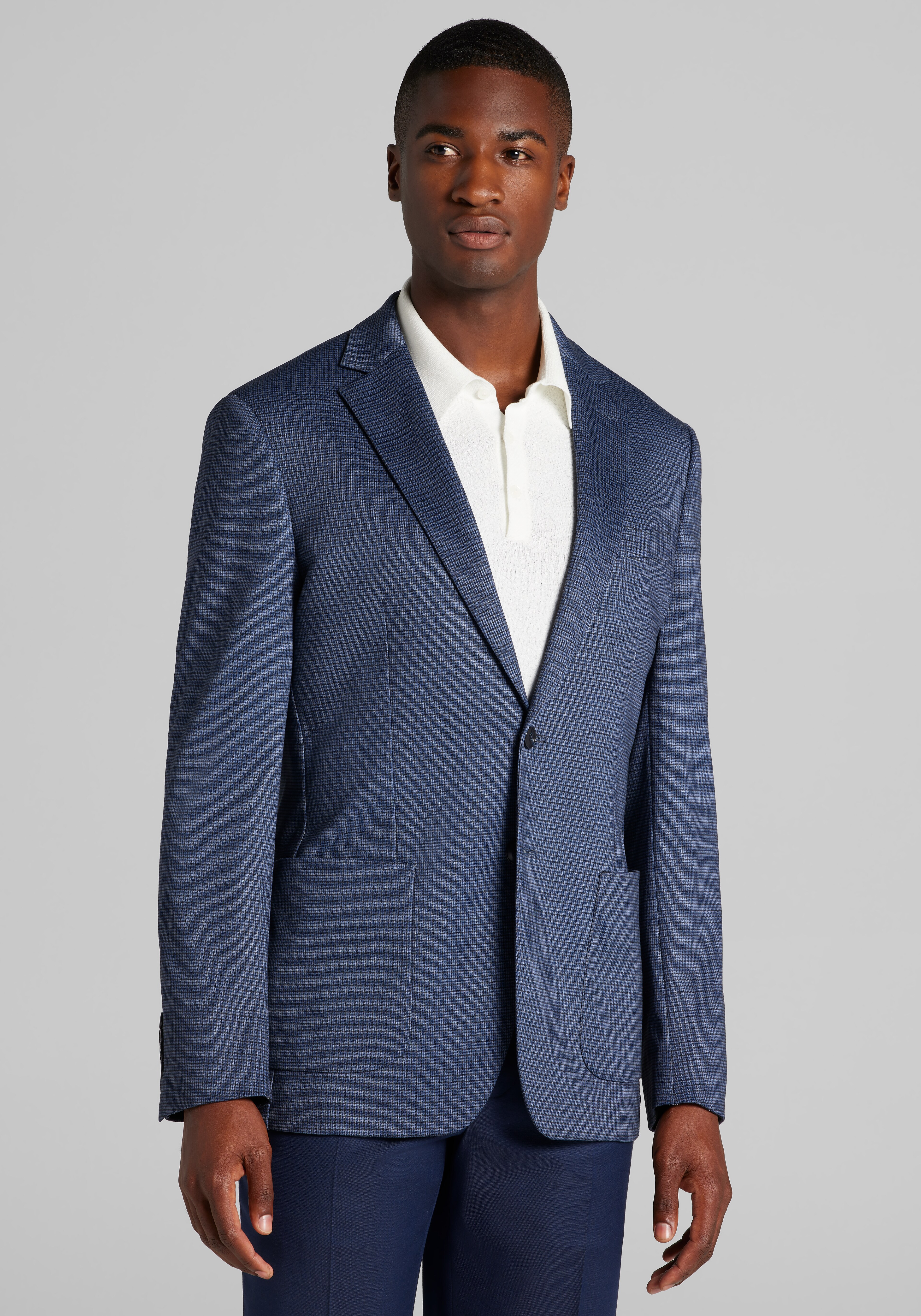 Jos. A. Bank Comfort Stretch Tailored Fit Check Knit Sportcoat CLEARANCE