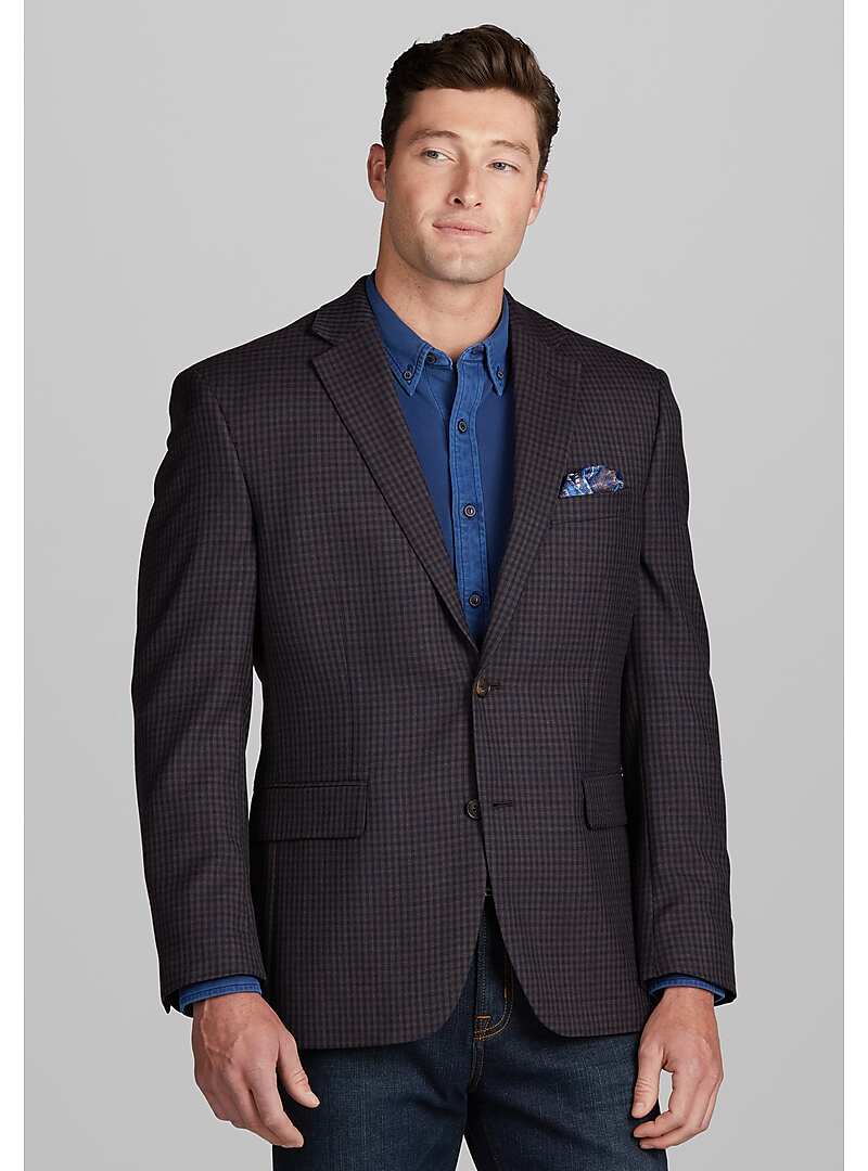 Executive Collection Traditional Fit Check Sportcoat - Executive ...