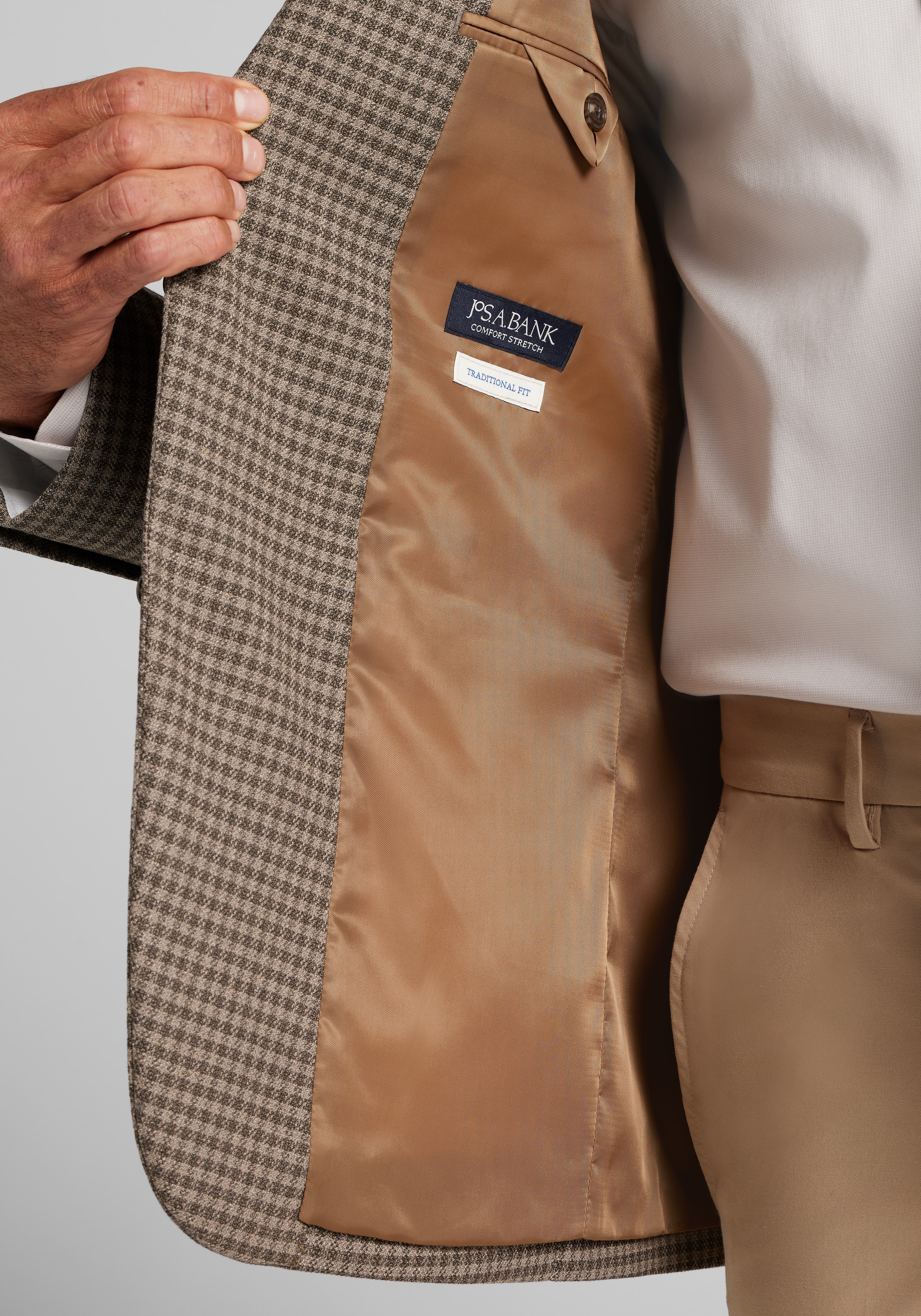 Jos. A. Bank Comfort Stretch Traditional Fit Check Sportcoat - Big & Tall CLEARANCE