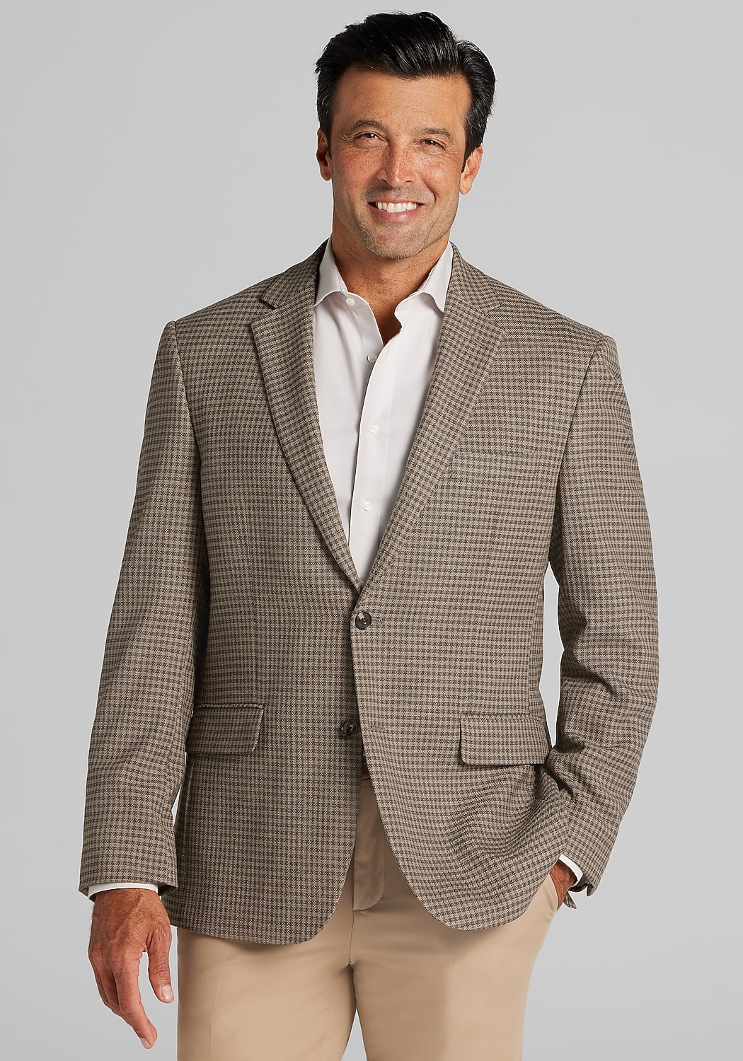 Jos. A. Bank Comfort Stretch Traditional Fit Check Sportcoat - Big & Tall