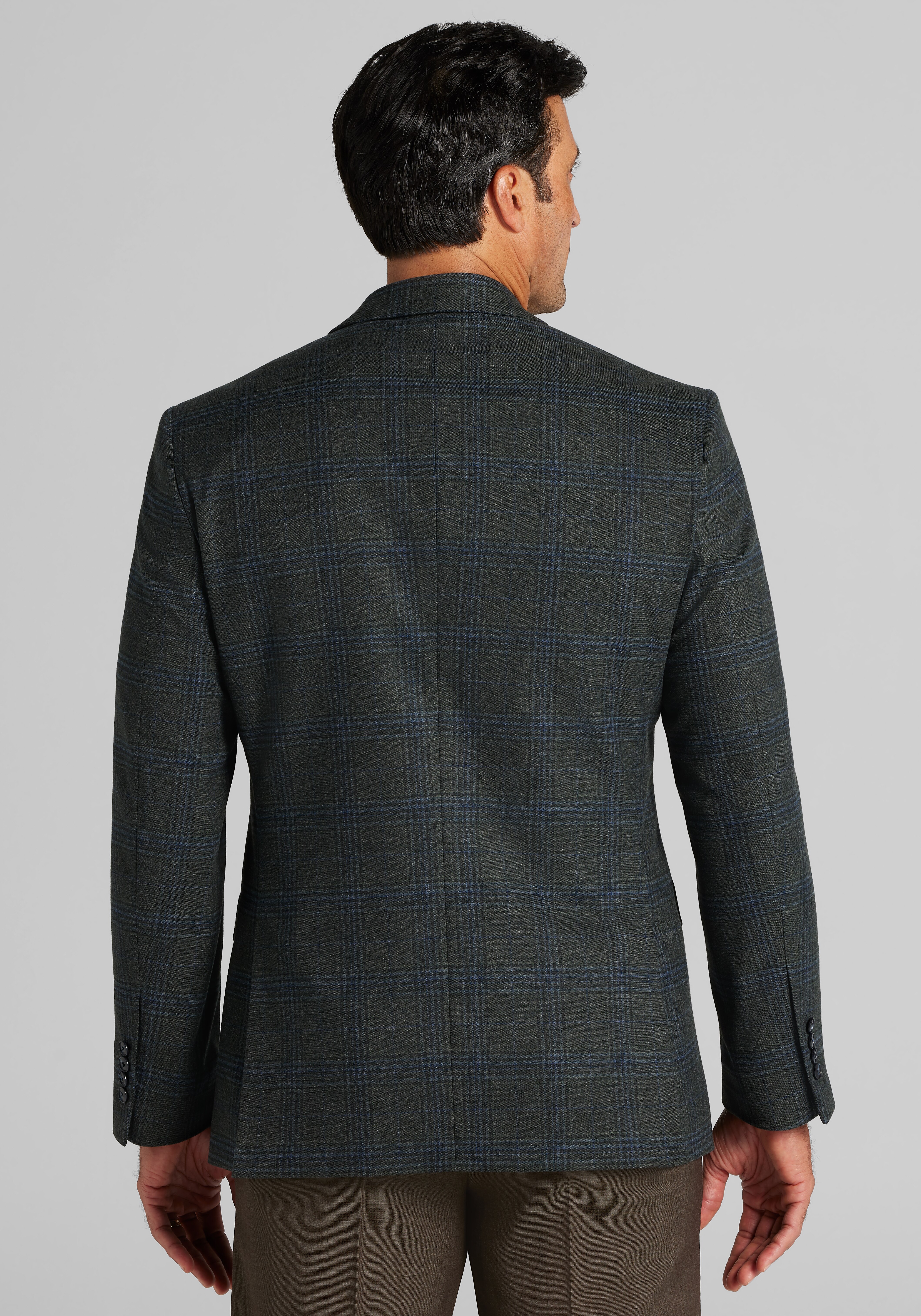 Jos. A. Bank Comfort Stretch Traditional Fit Plaid Sportcoat CLEARANCE