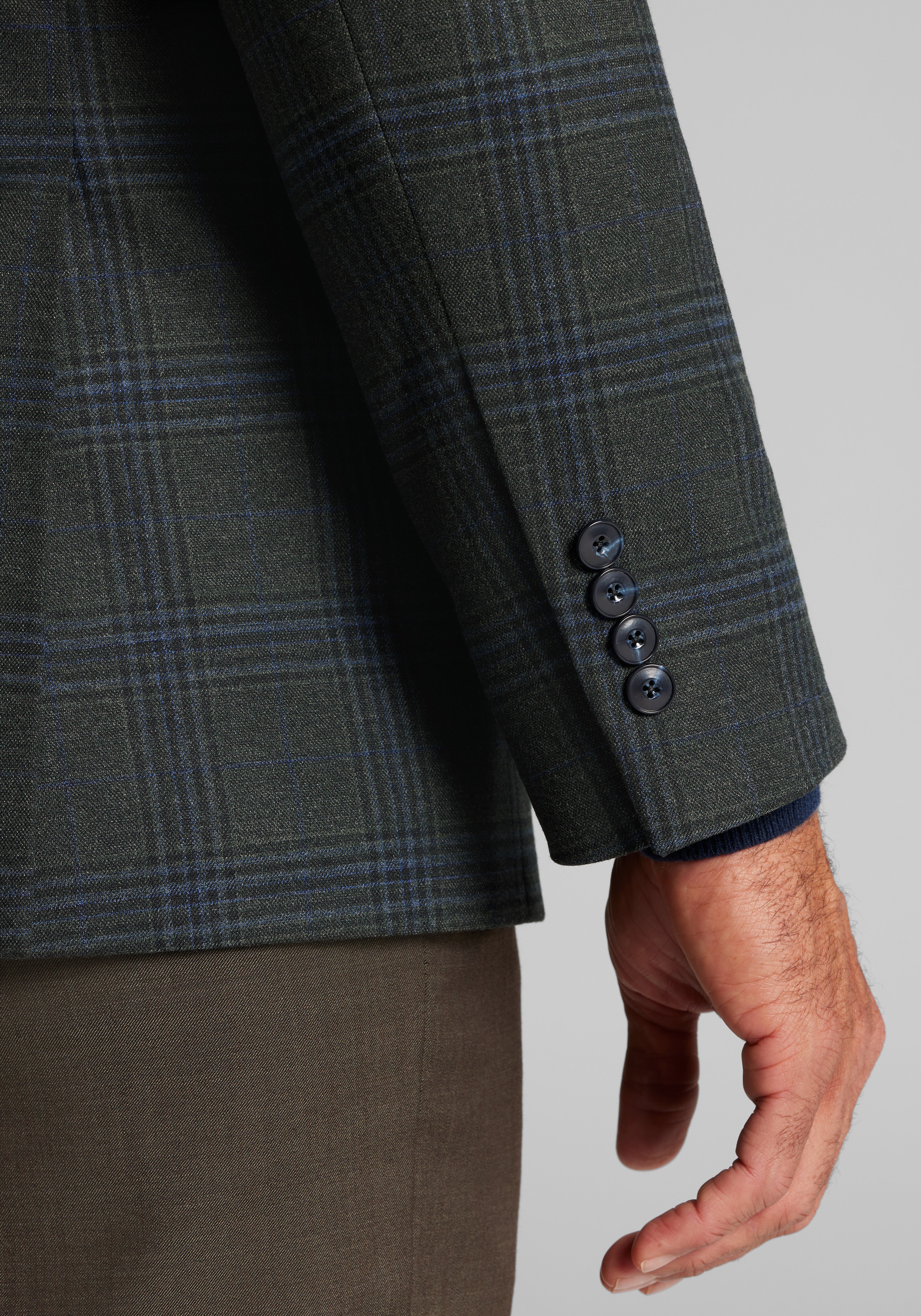 Jos. A. Bank Comfort Stretch Traditional Fit Plaid Sportcoat CLEARANCE