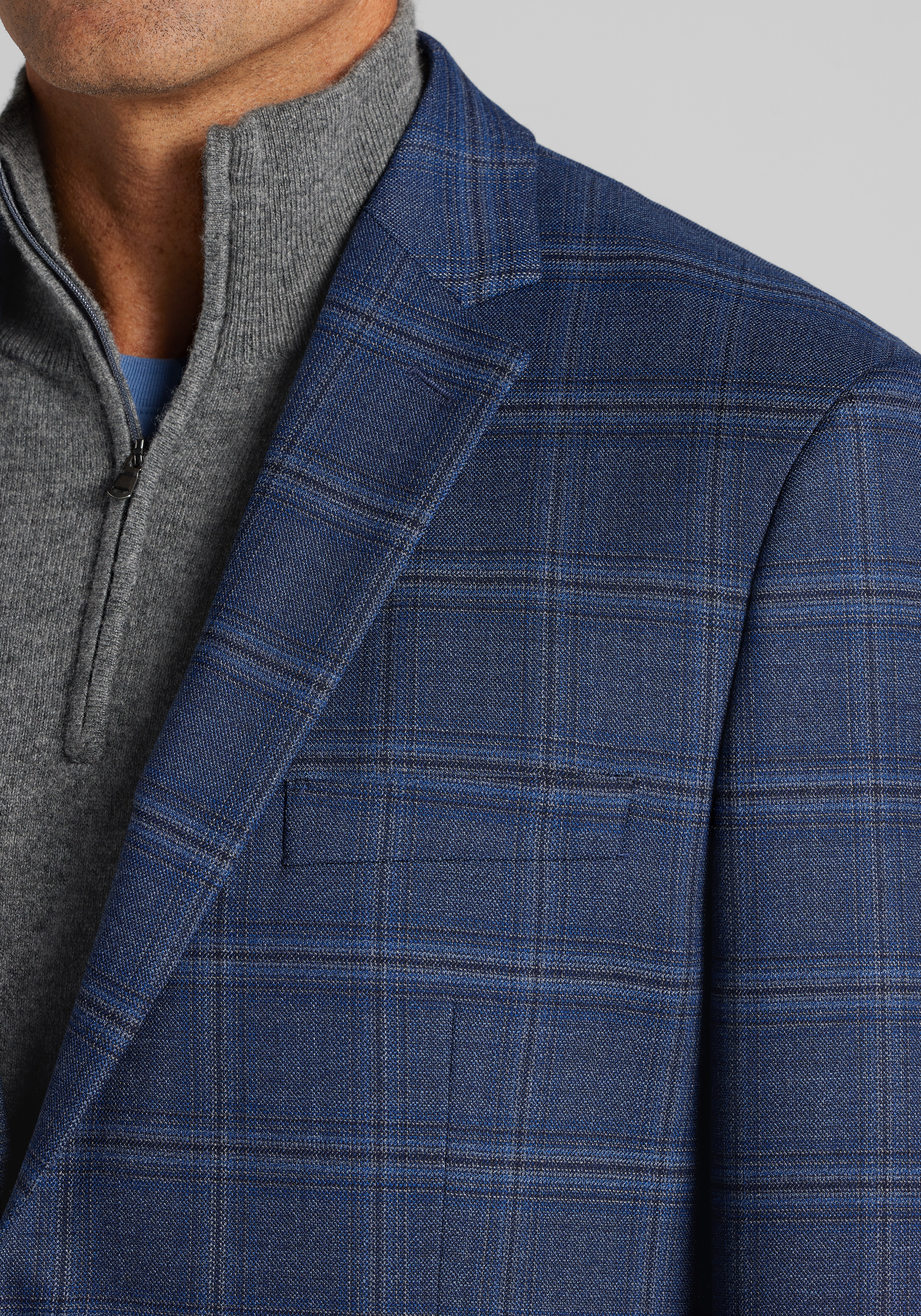Traveler® CoolMotion Traditional Fit Plaid Sportcoat - Big & Tall CLEARANCE