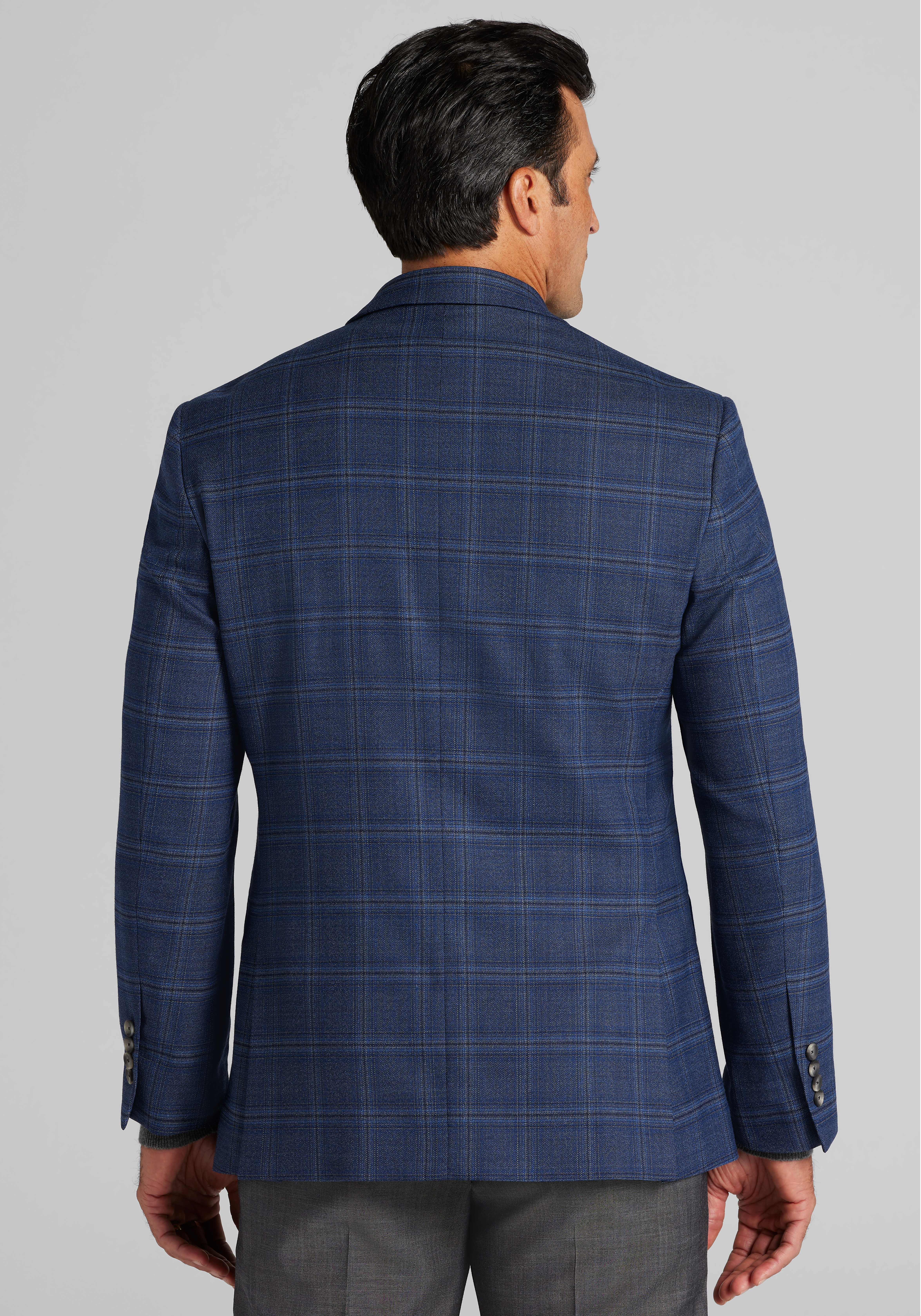 Traveler® CoolMotion Traditional Fit Plaid Sportcoat - Big & Tall CLEARANCE