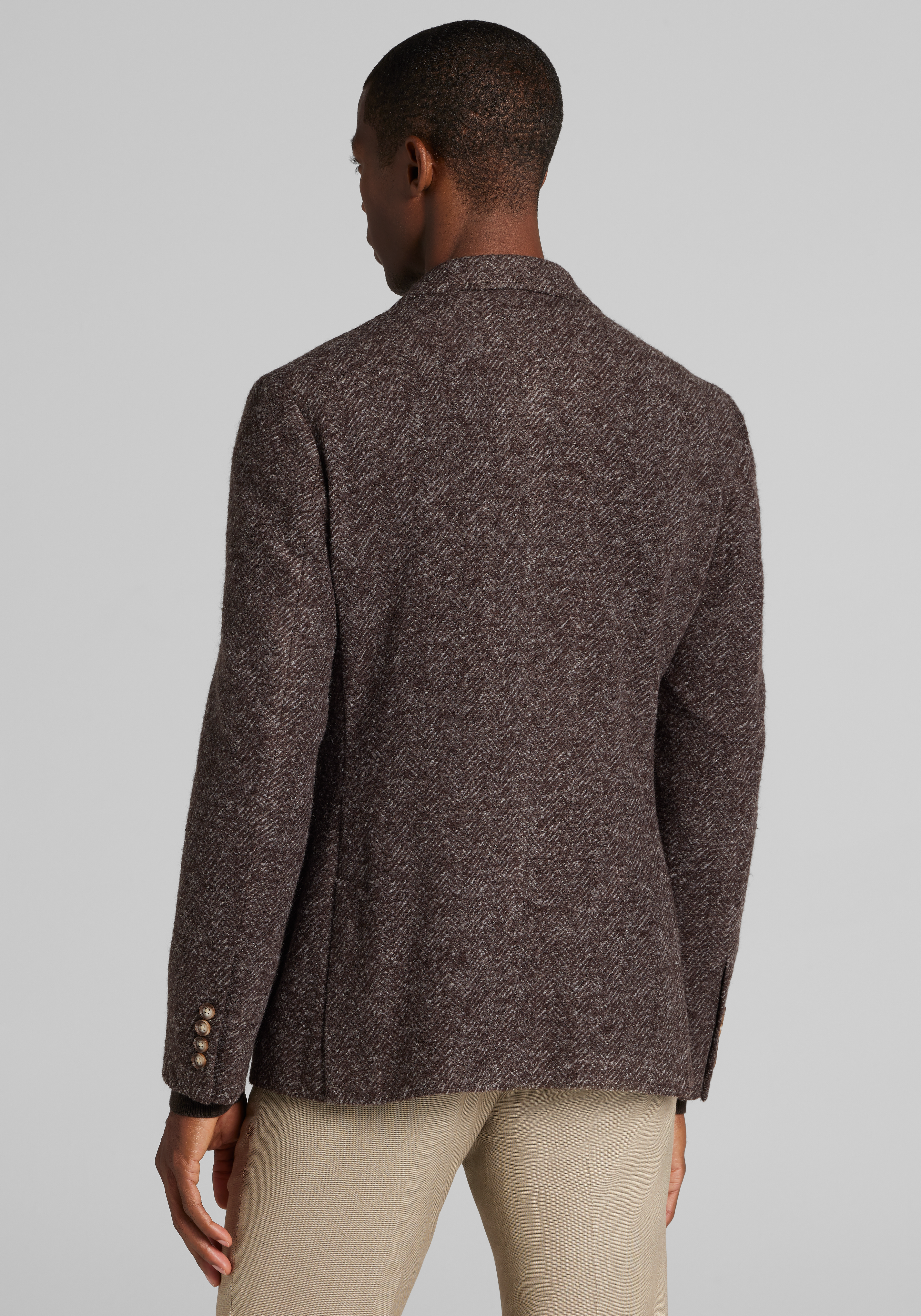 Jos. A. Bank Tailored Fit Comfort Stretch Herringbone Knit Sportcoat - Big & Tall CLEARANCE