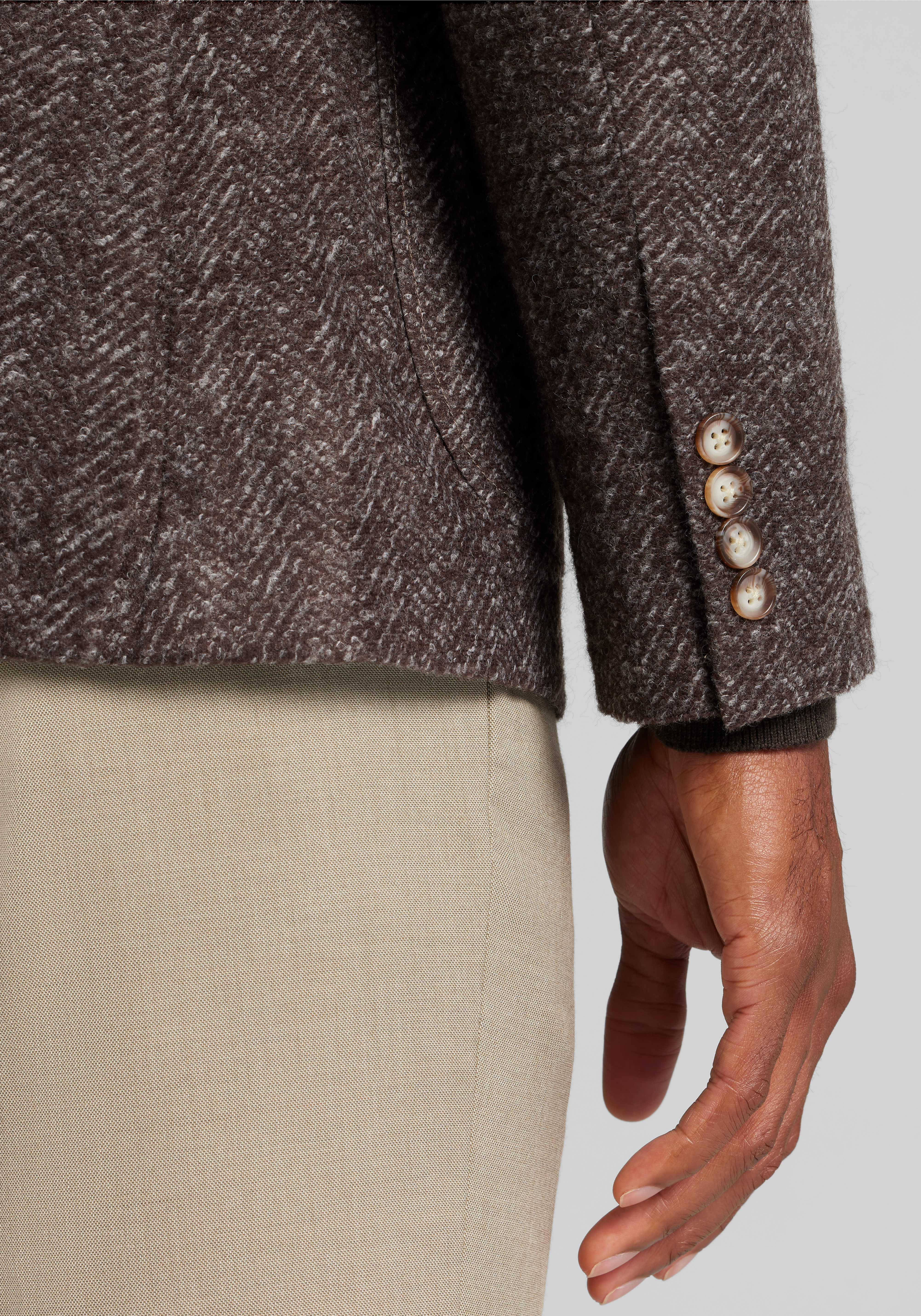 Jos. A. Bank Tailored Fit Comfort Stretch Herringbone Knit Sportcoat - Big & Tall CLEARANCE