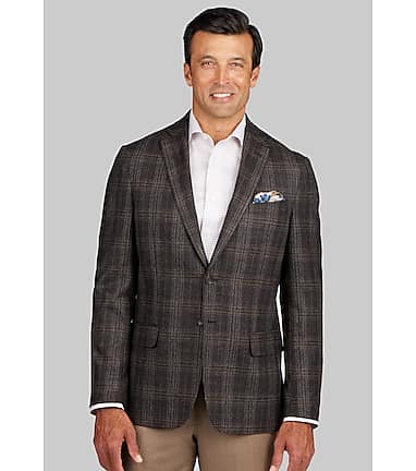 Reserve Collection Tailored Fit Plaid Sportcoat CLEARANCE