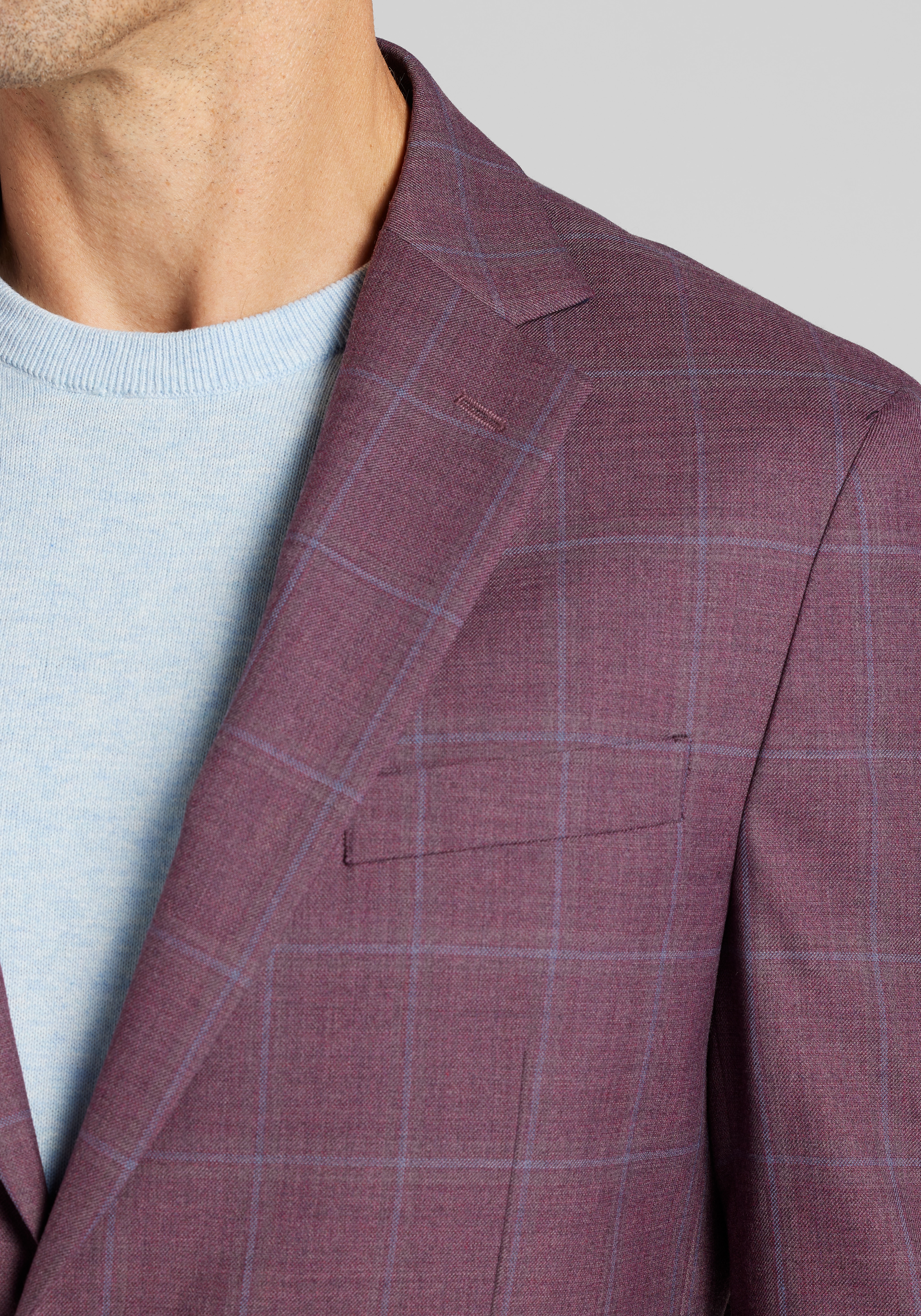 Jos. A. Bank Tailored Fit Comfort Stretch Windowpane Plaid Sportcoat