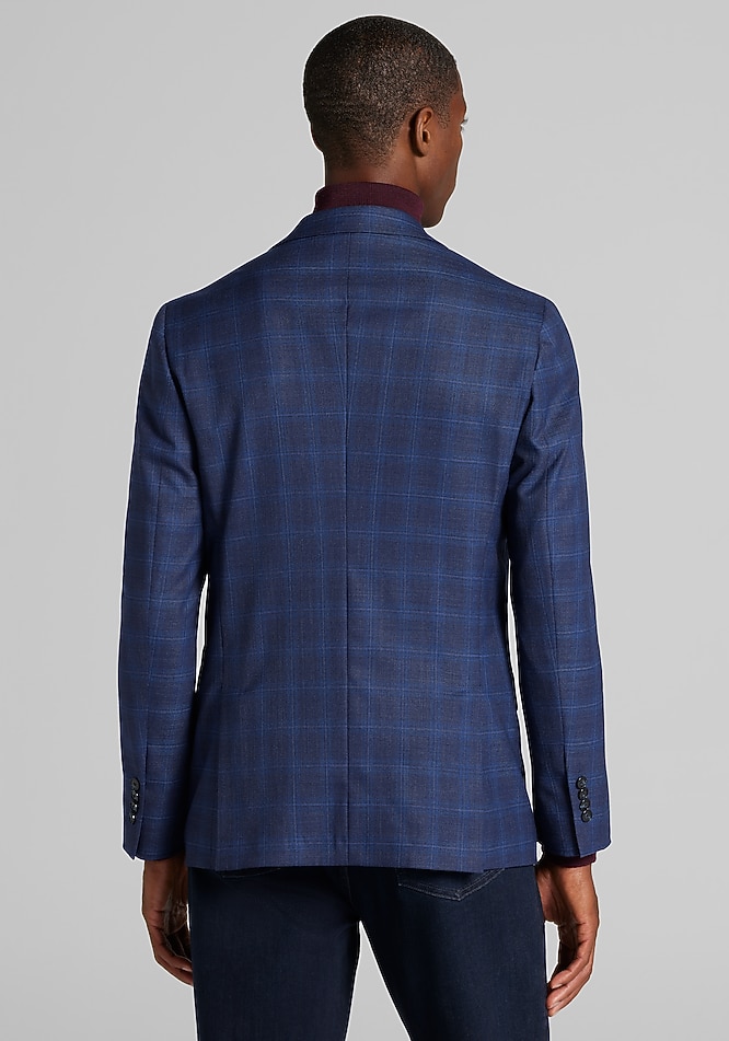 Jos. A. Bank Tailored Fit Comfort Stretch Windowpane Plaid