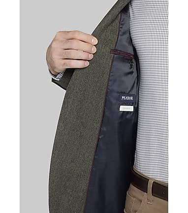 Joseph abboud gray outlet herringbone topcoat