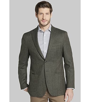 Jos. A. Bank Tailored Fit Herringbone Sportcoat