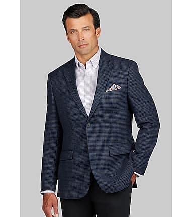 Traveler Collection Tailored Fit Windowpane Sportcoat CLEARANCE