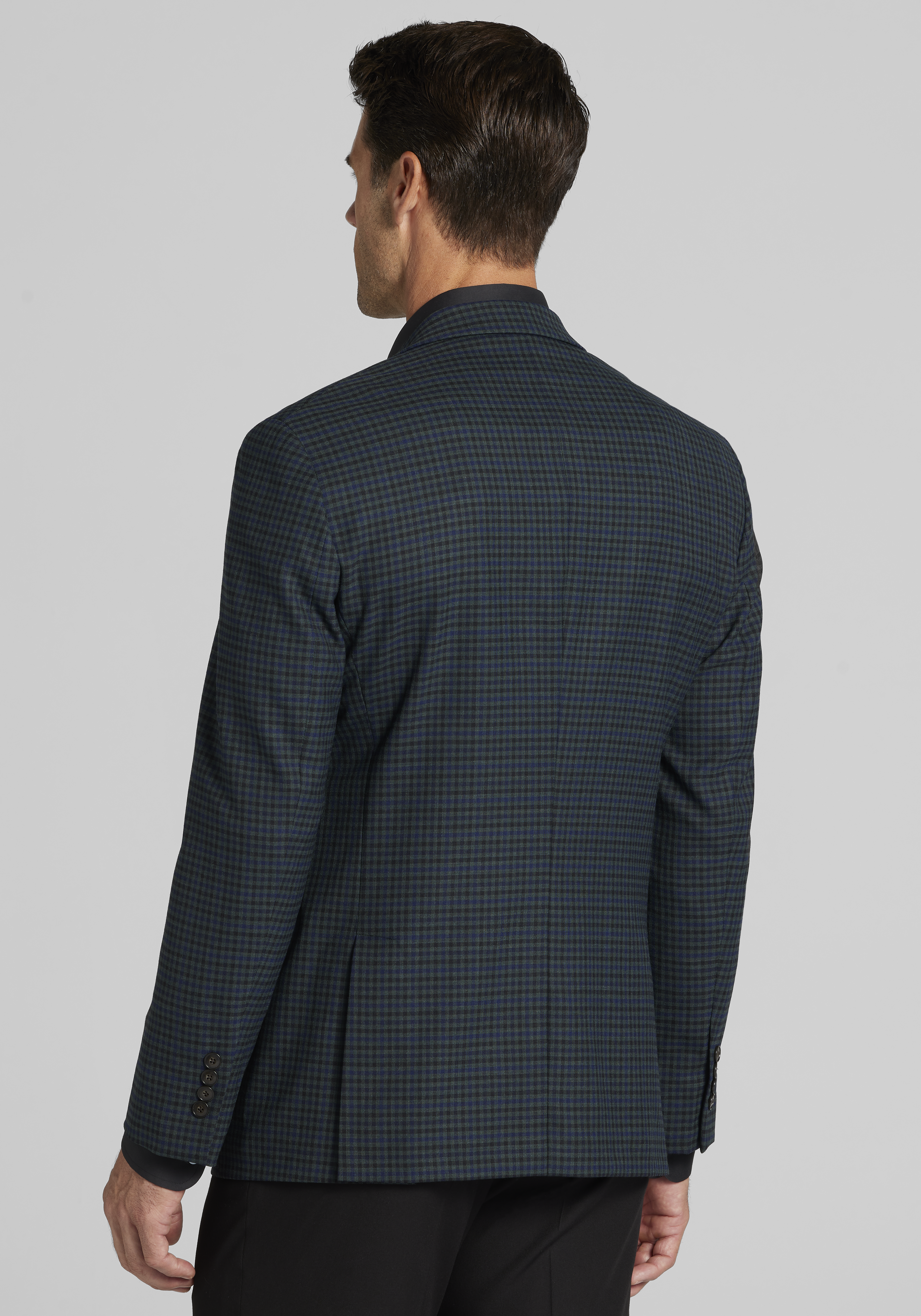 Jos A. Bank Comfort Stretch Tailored Fit Check Sportcoat