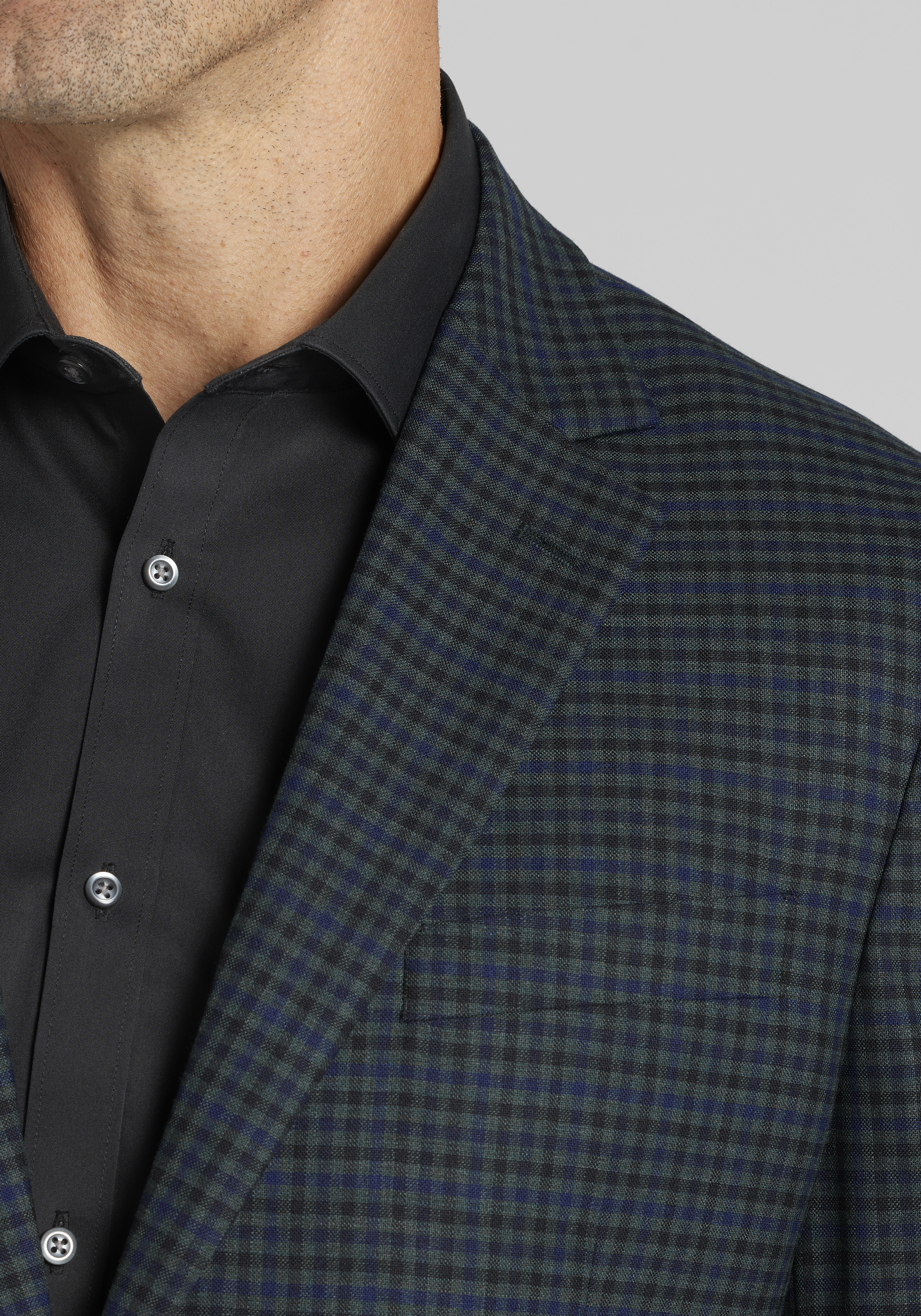 Jos A. Bank Comfort Stretch Tailored Fit Check Sportcoat