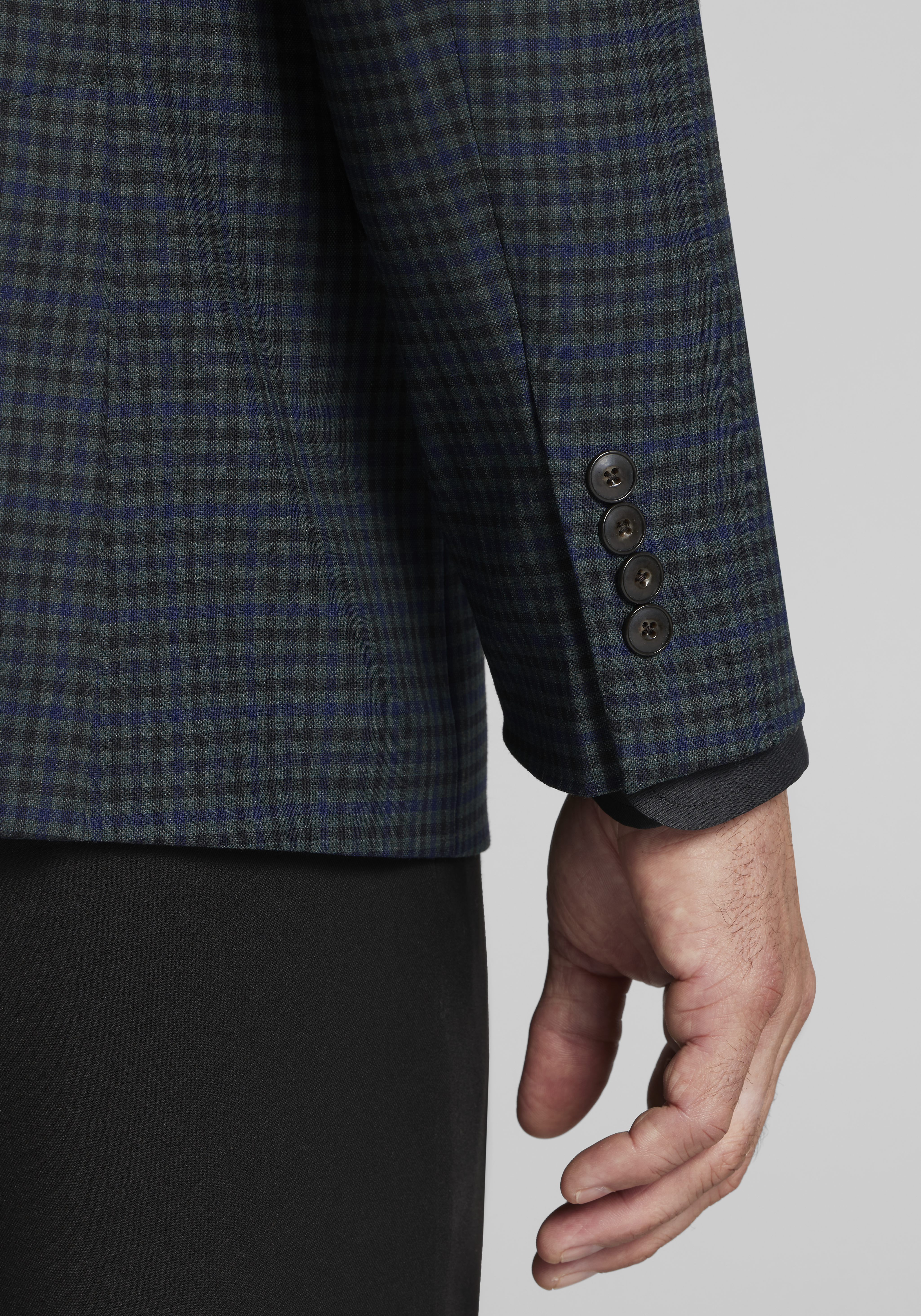 Jos A. Bank Comfort Stretch Tailored Fit Check Sportcoat