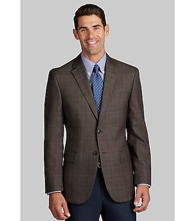 Traveler Collection Tailored Fit Windowpane Suit CLEARANCE - All Clearance