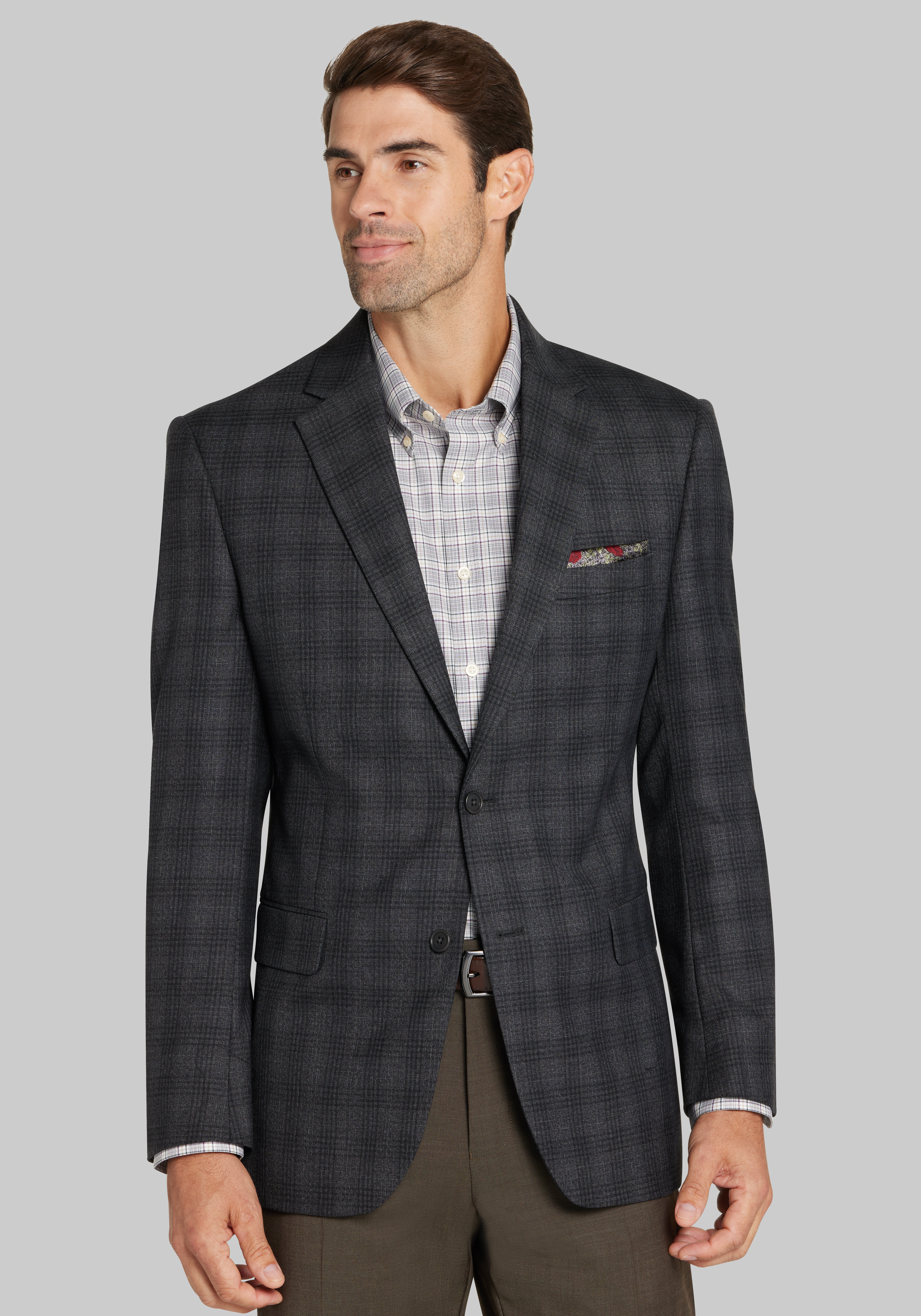 Gray plaid hot sale sport coat